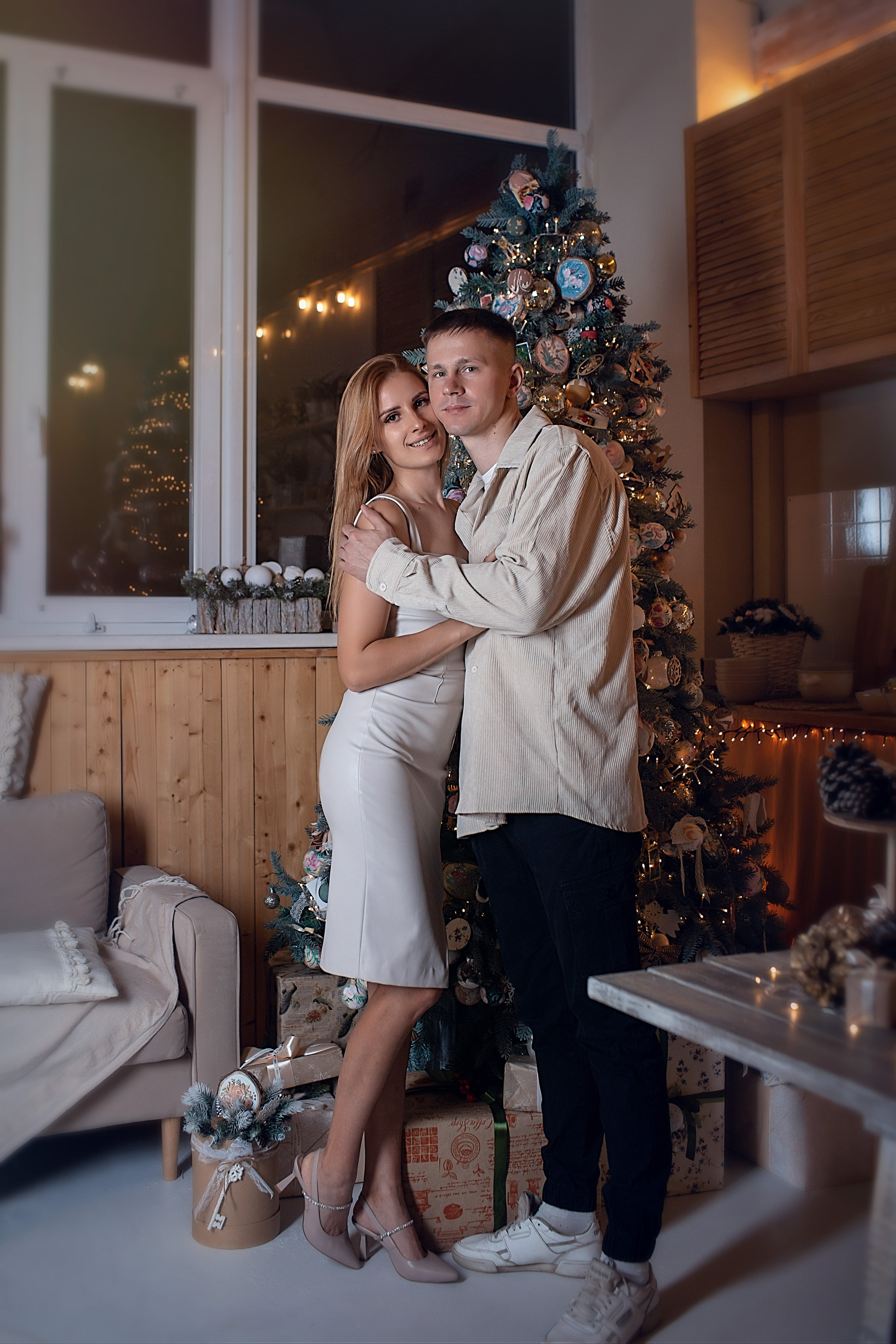 Новогодняя_Евгений и Юлия с детьми. Семейный фотограф в Санкт-Петербурге