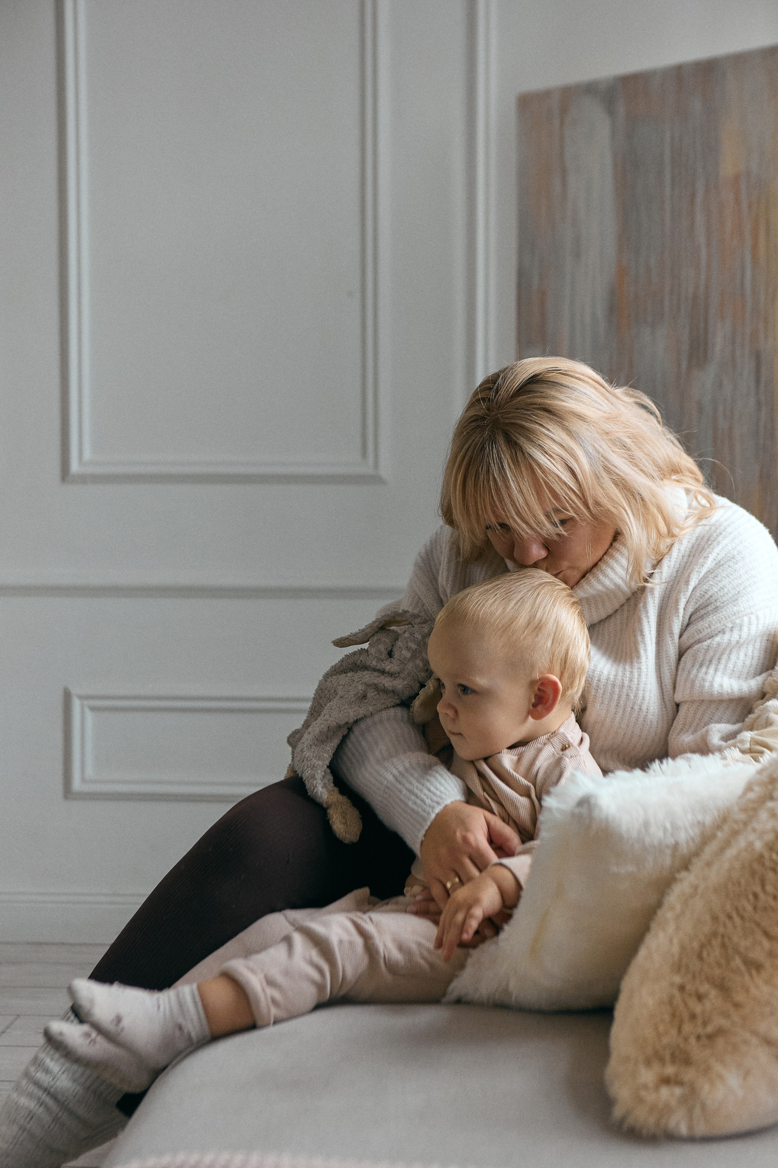 Новогодняя фотосессия мамы и сына