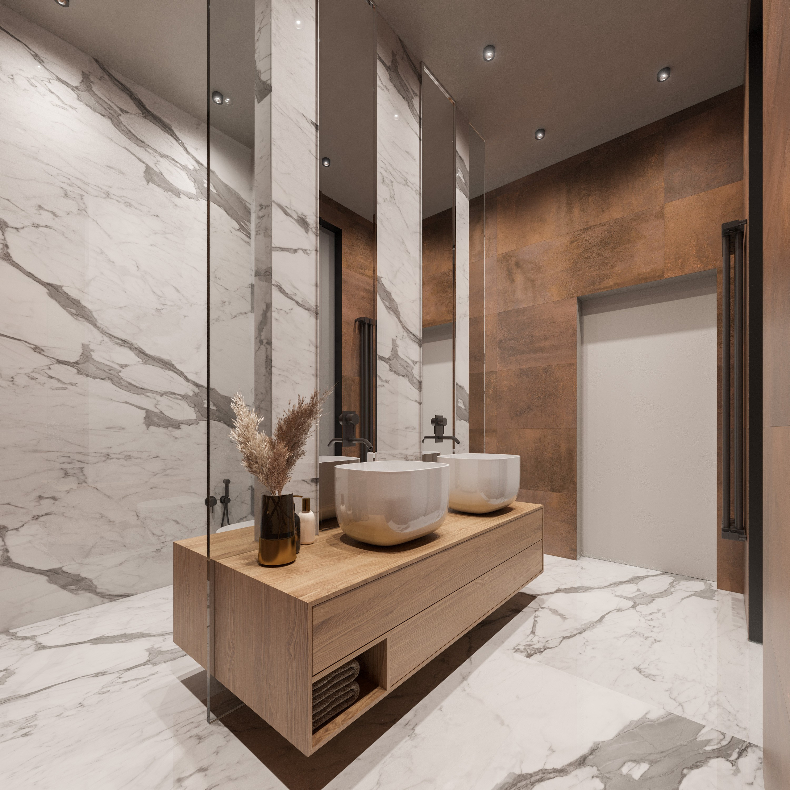 Промышленный Минимализм: 3D Визуализации Интерьера Большого Загородного Дома. Визуализатор интерьера в Москве | Брагин Кирилл