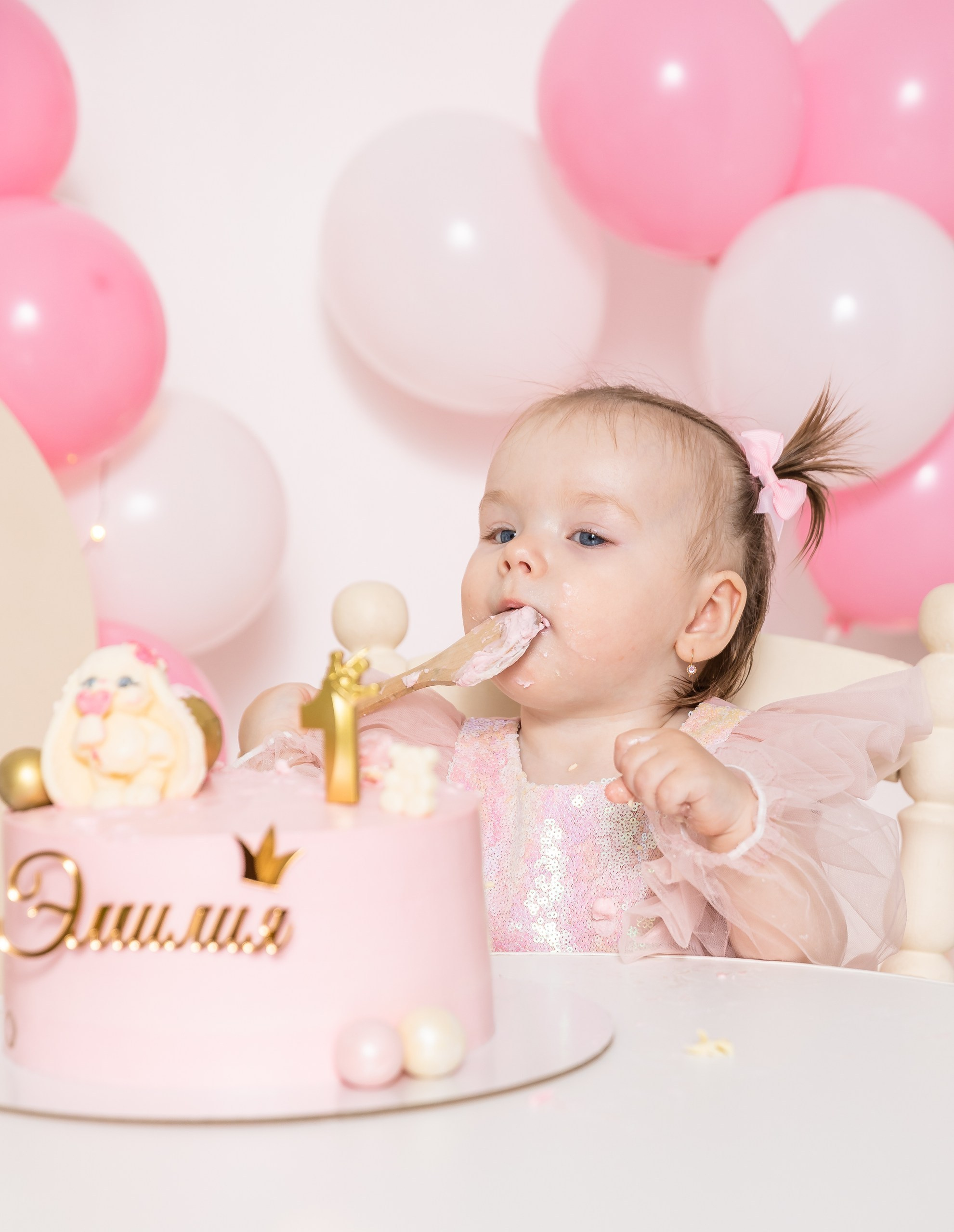 День рождения в розовом цвете. Детский семейный фотограф в г. Находка Ольга Коваленко, фотостудия Memories
