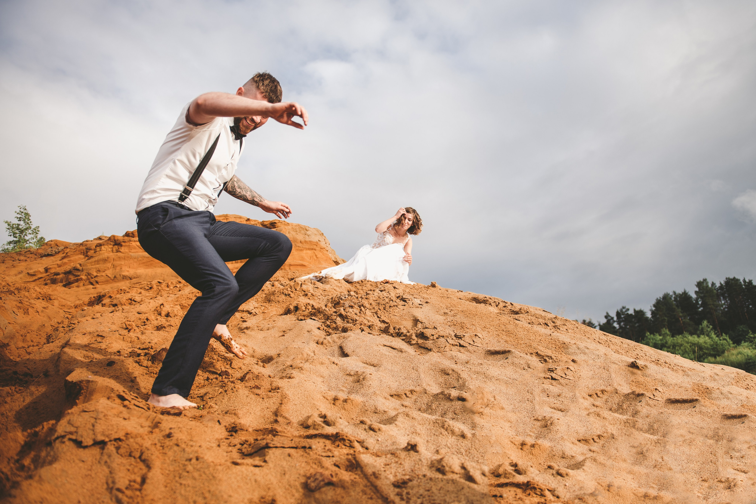 Выездная регистрация на песчаном карьере. Свадебный и семейный фотограф София Невская