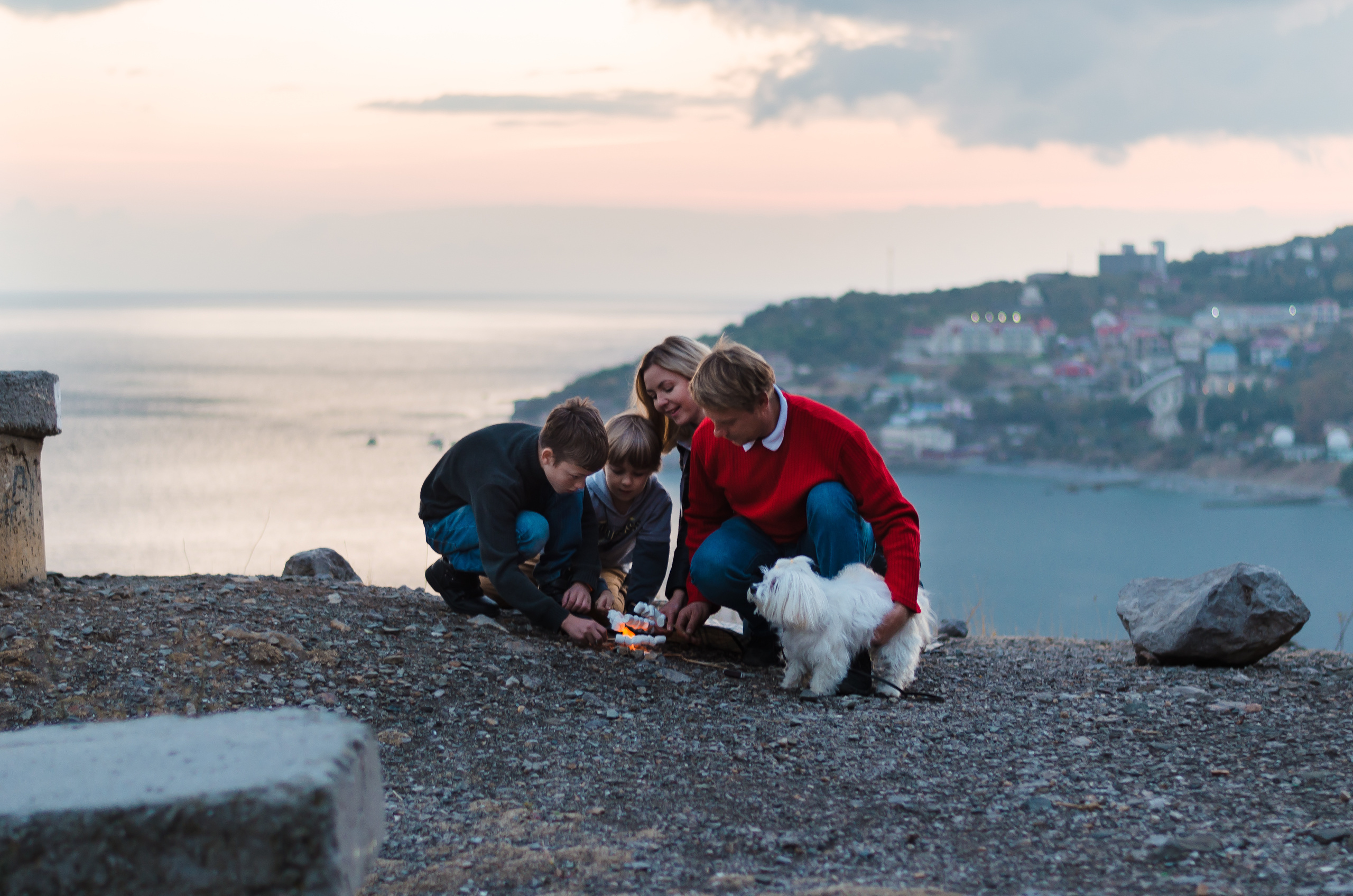 Осеннее море. Семья Пикуленко. Фотограф Ирина Курта