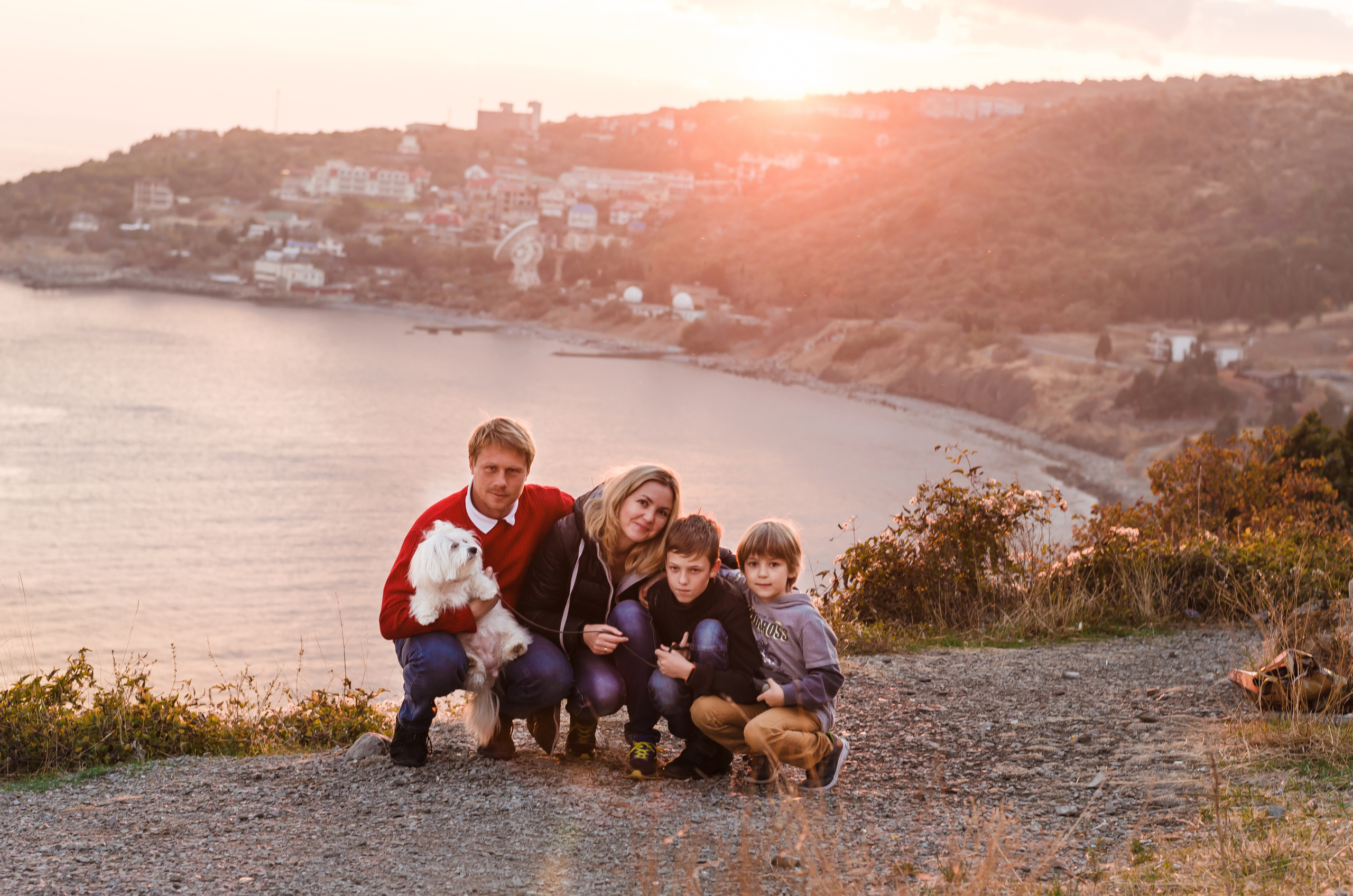 Осеннее море. Семья Пикуленко. Фотограф Ирина Курта