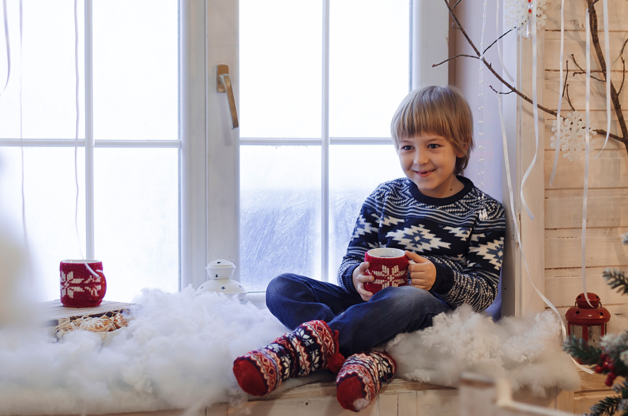 Отец, дочь и два внука. Предновогодняя съемка. Фотограф Ирина Курта