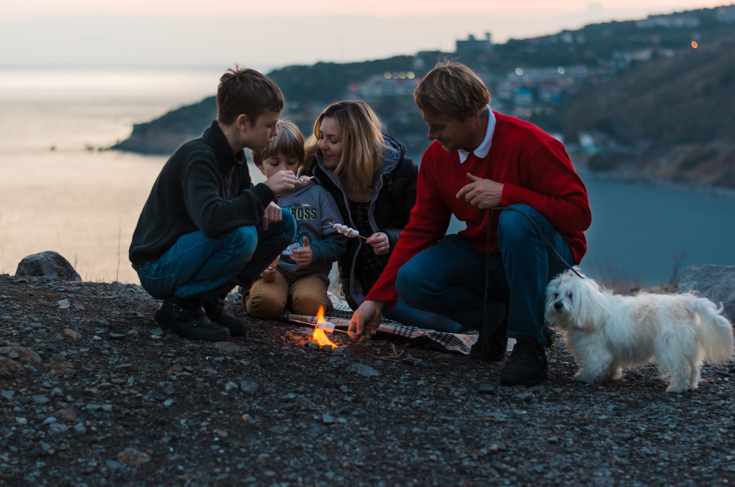 Осеннее море. Семья Пикуленко. Фотограф Ирина Курта