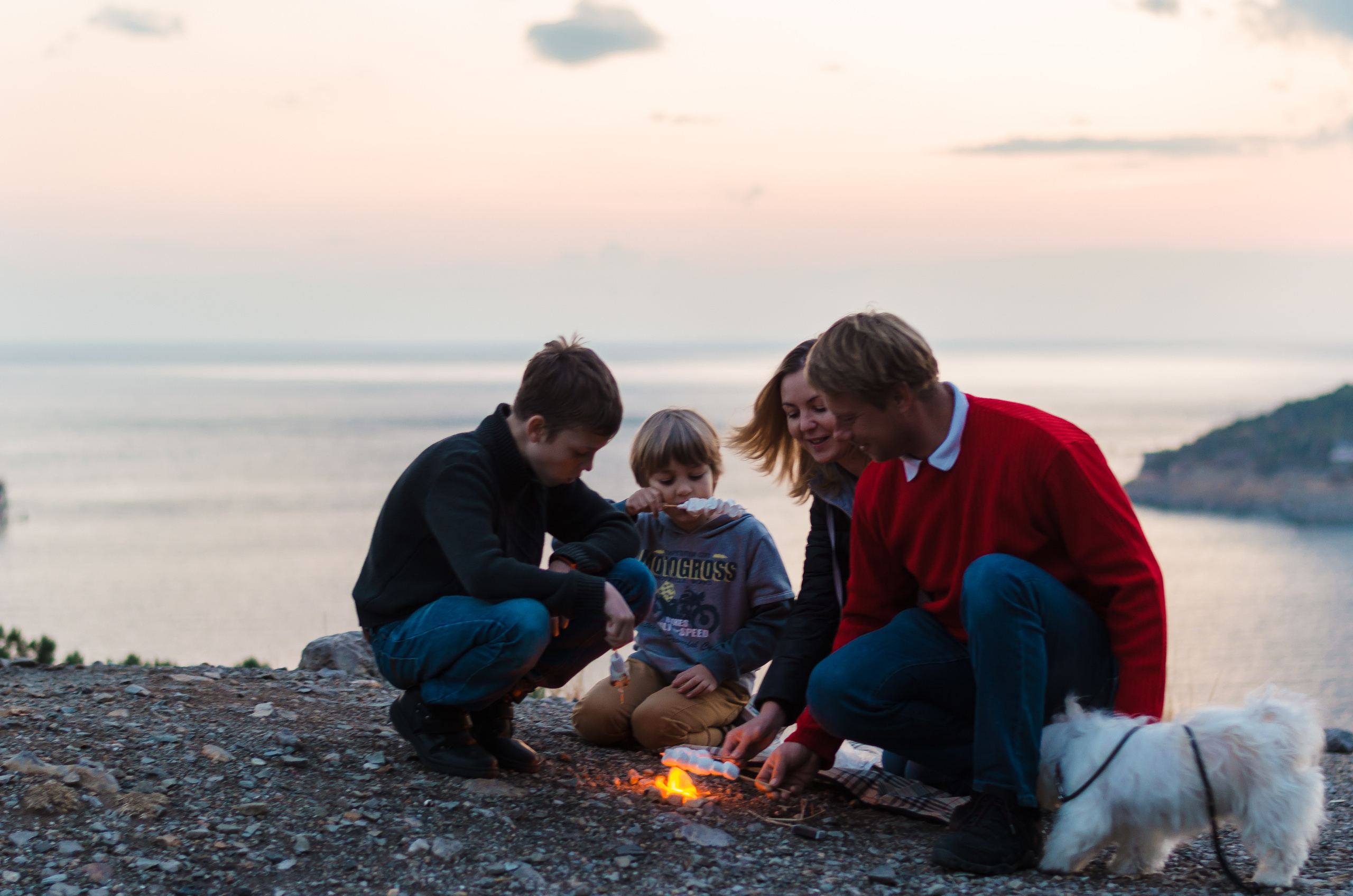 Осеннее море. Семья Пикуленко. Фотограф Ирина Курта