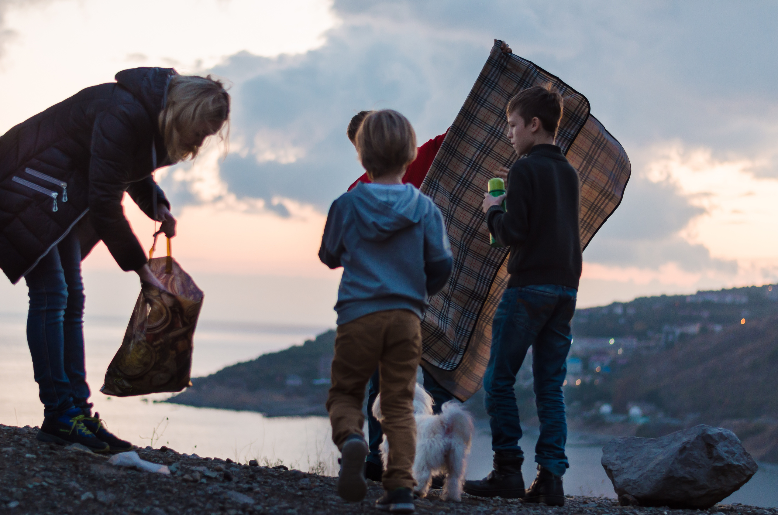 Осеннее море. Семья Пикуленко. Фотограф Ирина Курта