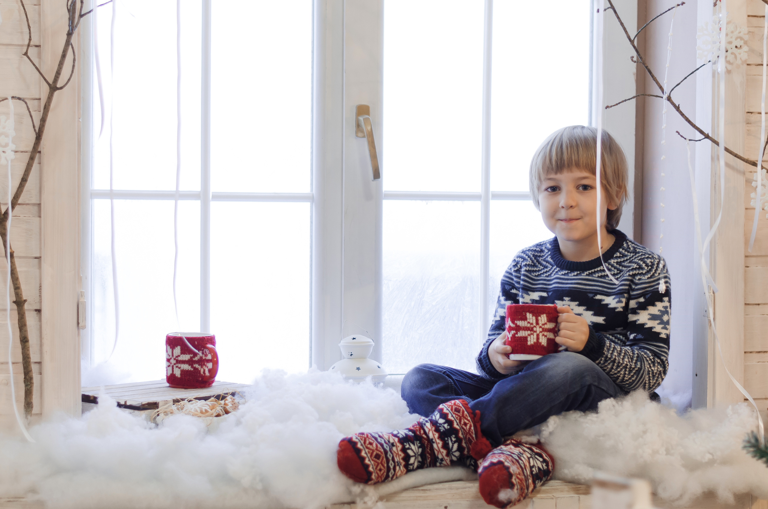 Отец, дочь и два внука. Предновогодняя съемка. Фотограф Ирина Курта