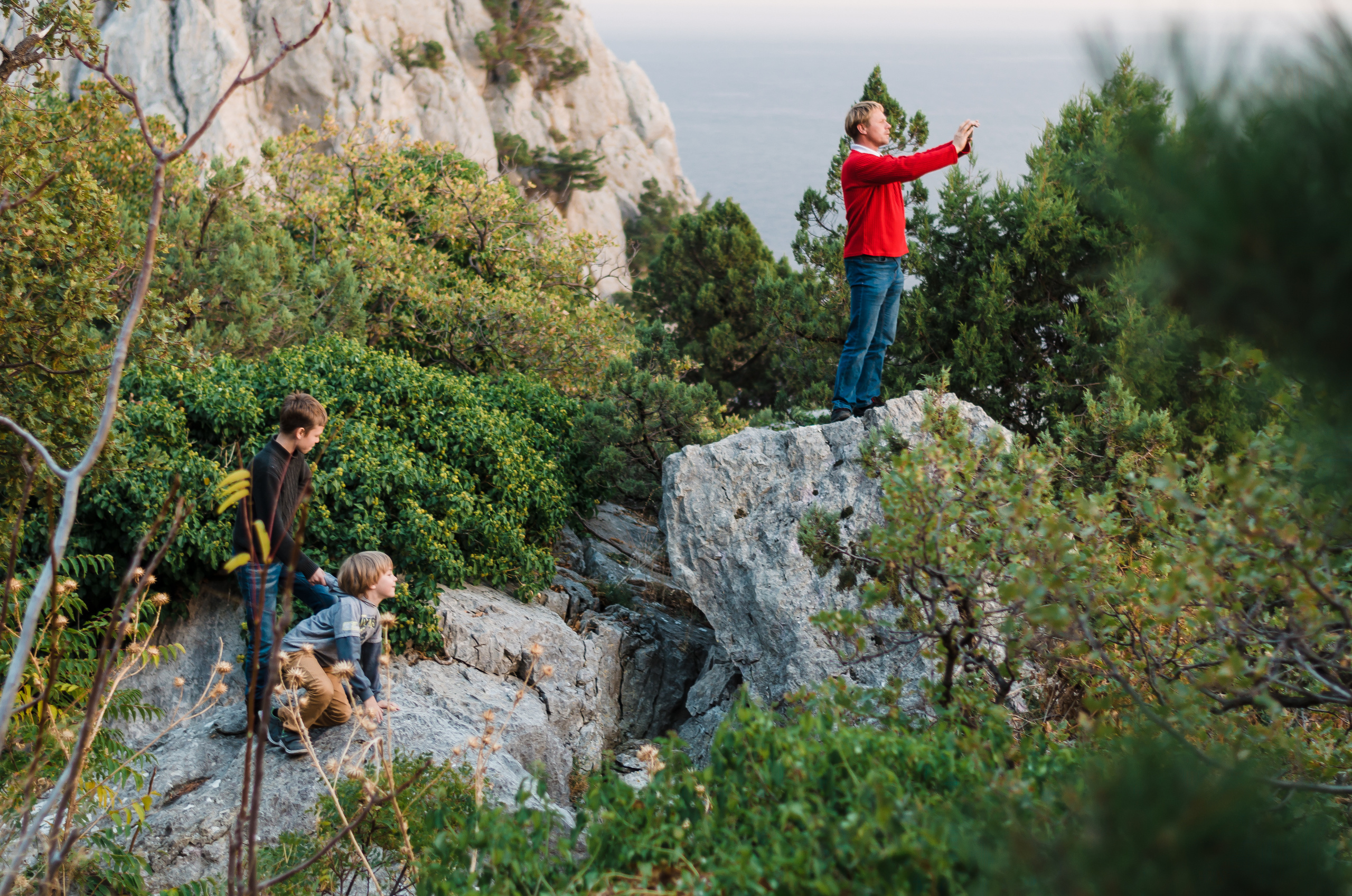 Осеннее море. Семья Пикуленко. Фотограф Ирина Курта