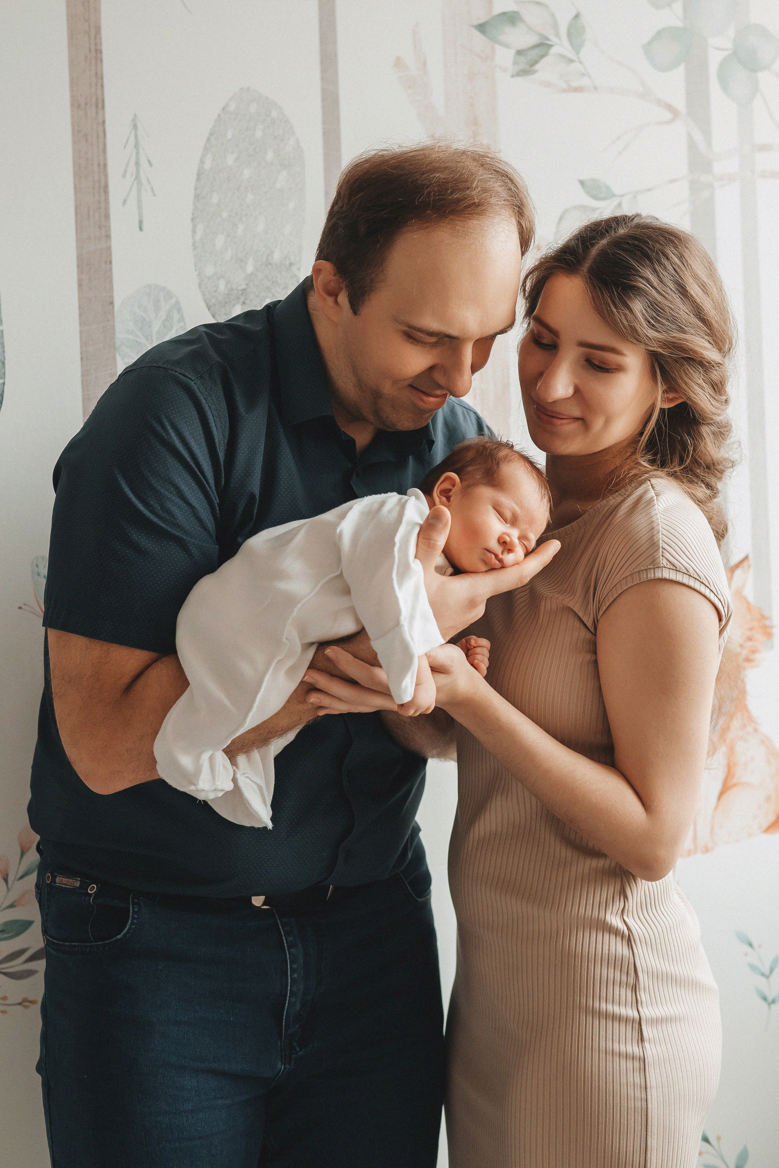 Домашняя фотосессия новорожденной Кати. Семейный и детский фотограф Кущ Наташа