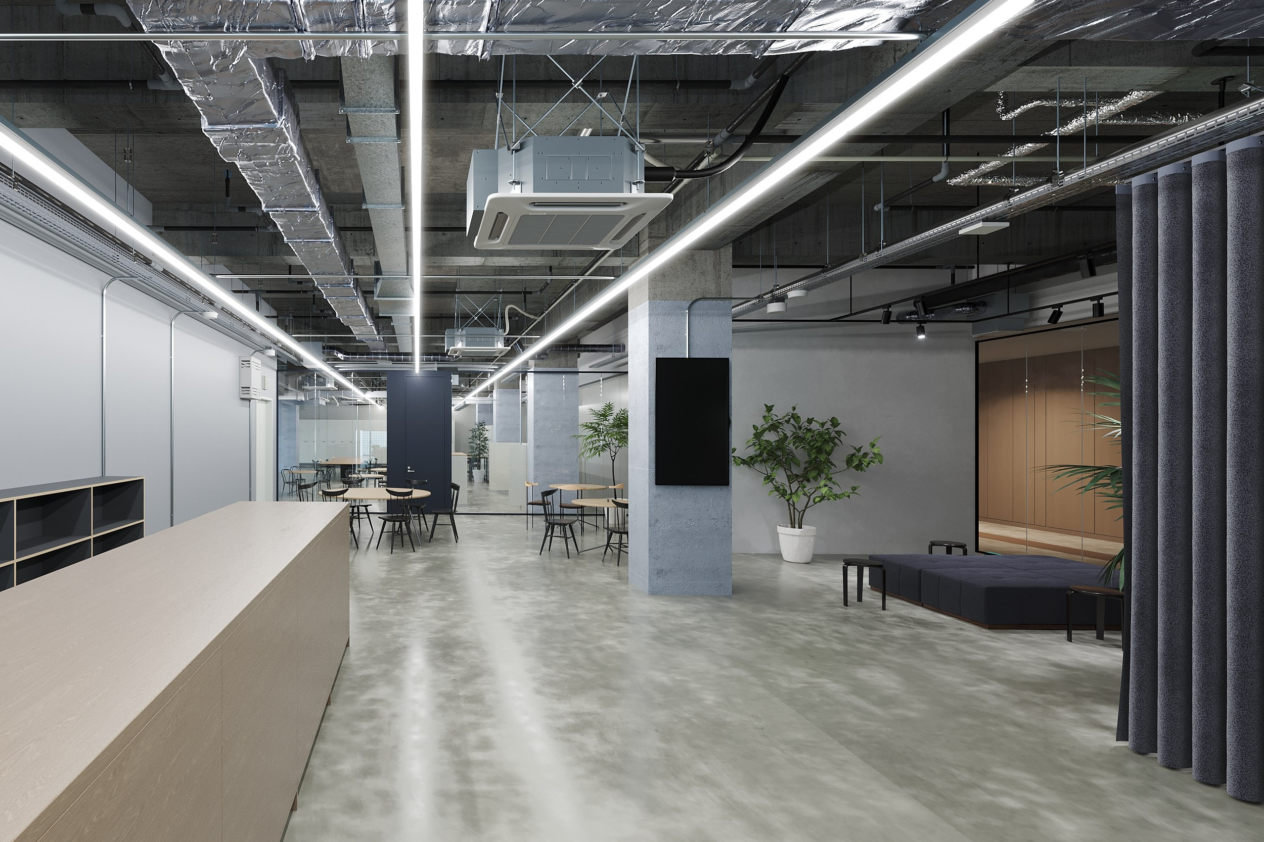 Офис. 3D визуализация