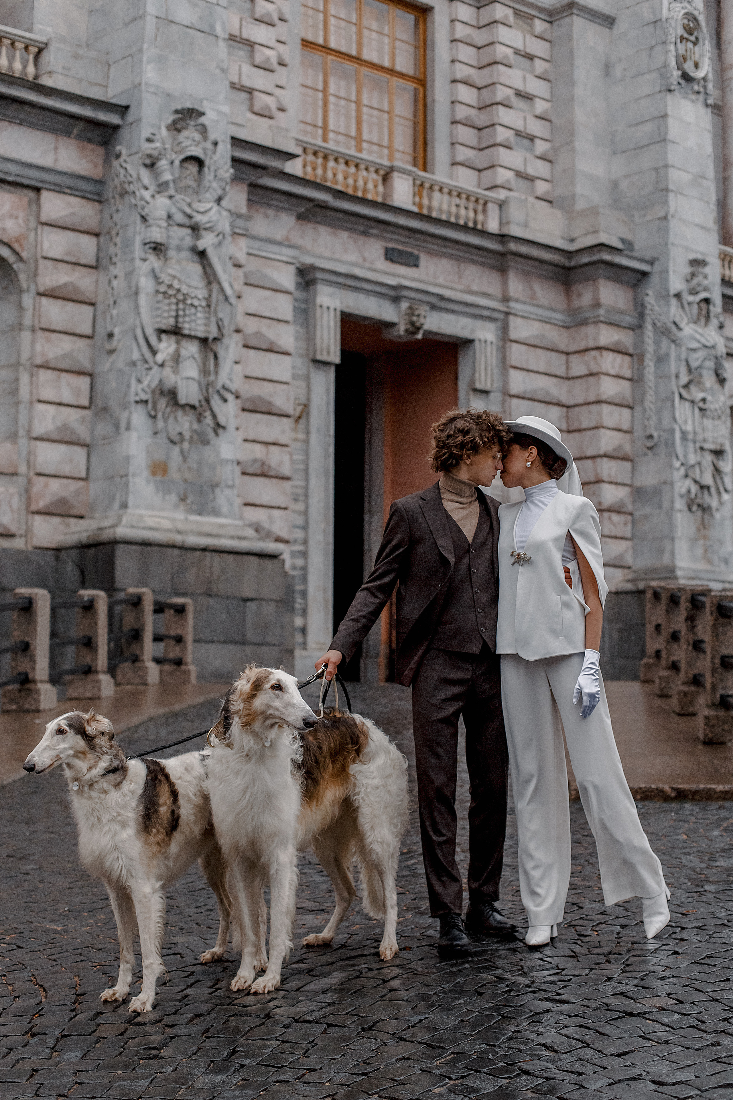 Степан и Ульяна, свадьба с Авганскими борзыми. Свадебный фотограф Санкт-Петербург  Москва