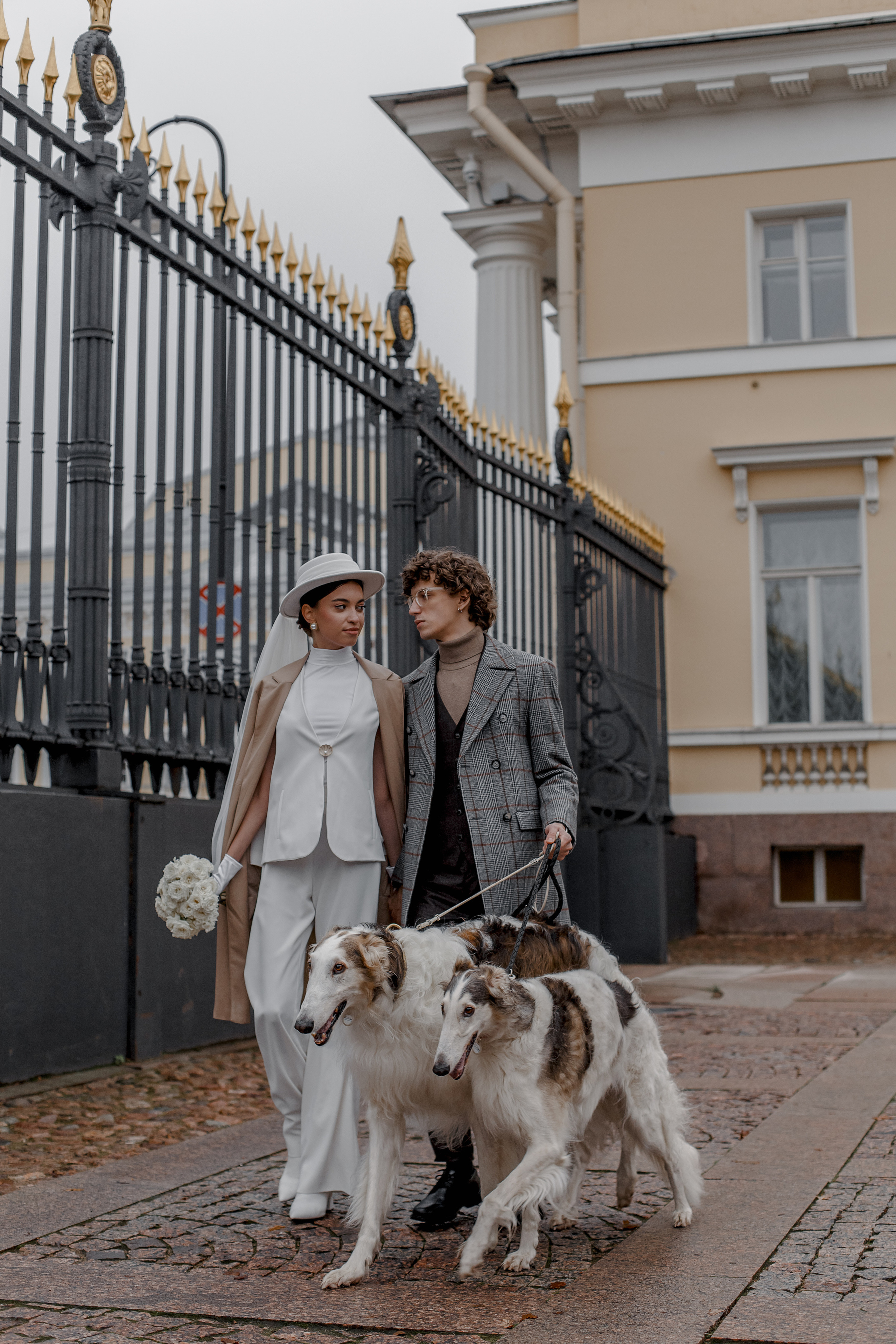 Степан и Ульяна, свадьба с Авганскими борзыми. Свадебный фотограф Санкт-Петербург  Москва