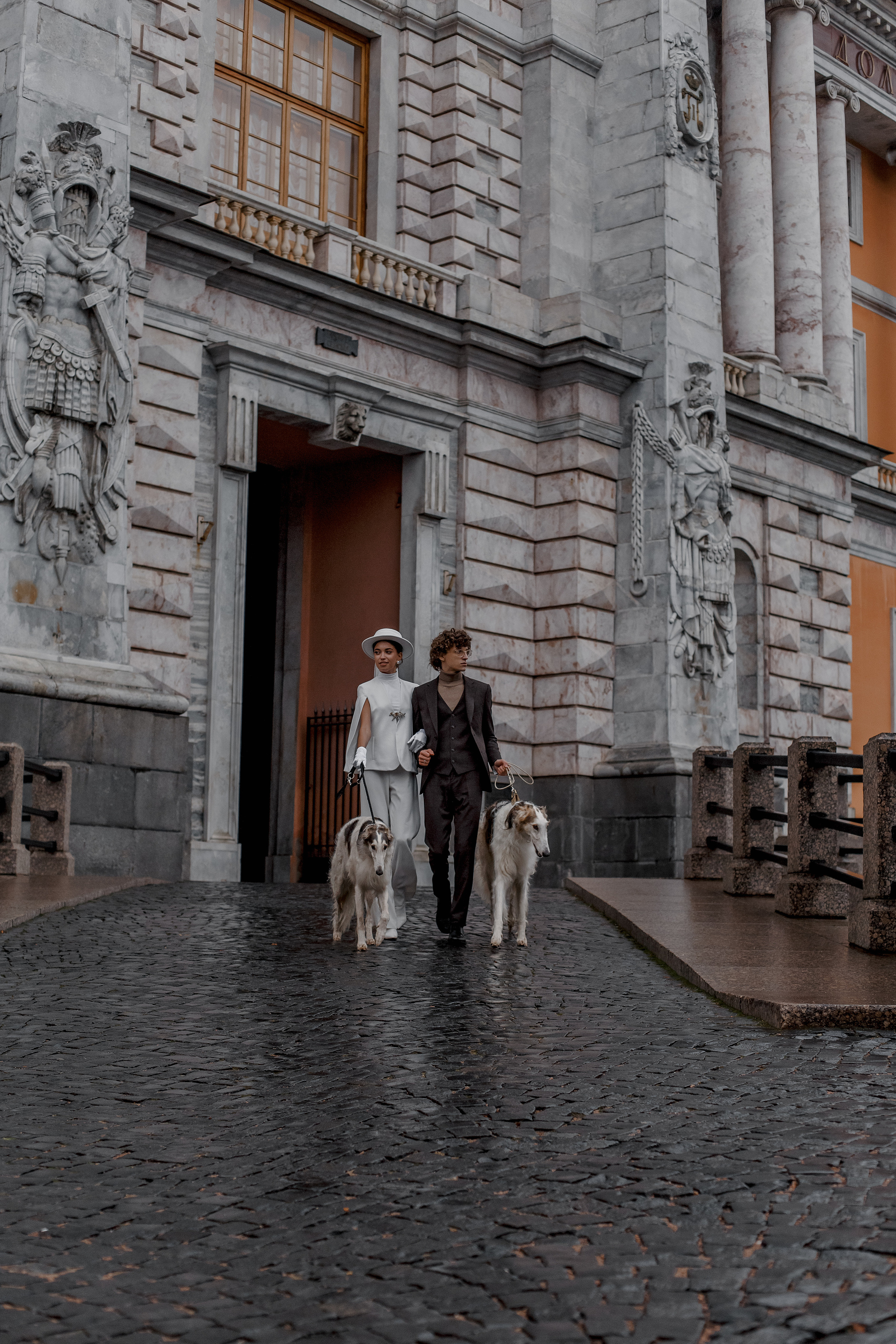 Степан и Ульяна, свадьба с Авганскими борзыми. Свадебный фотограф Санкт-Петербург  Москва