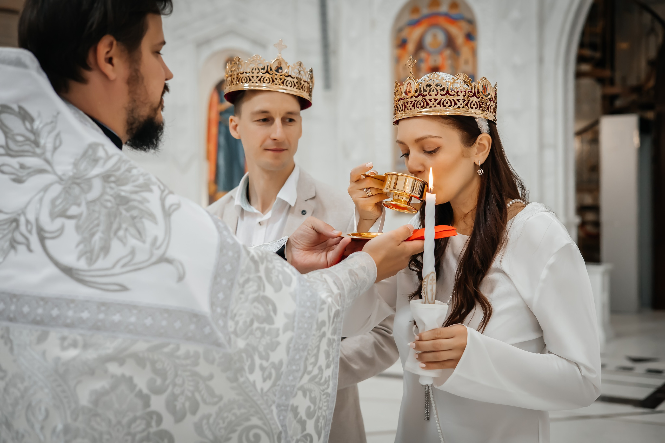 Венчание Ольги и Никиты в Храме Святого Равноапостольного князя Владимира в Тушино. Фотограф на крещение и венчание Москва  Надежда Баланина