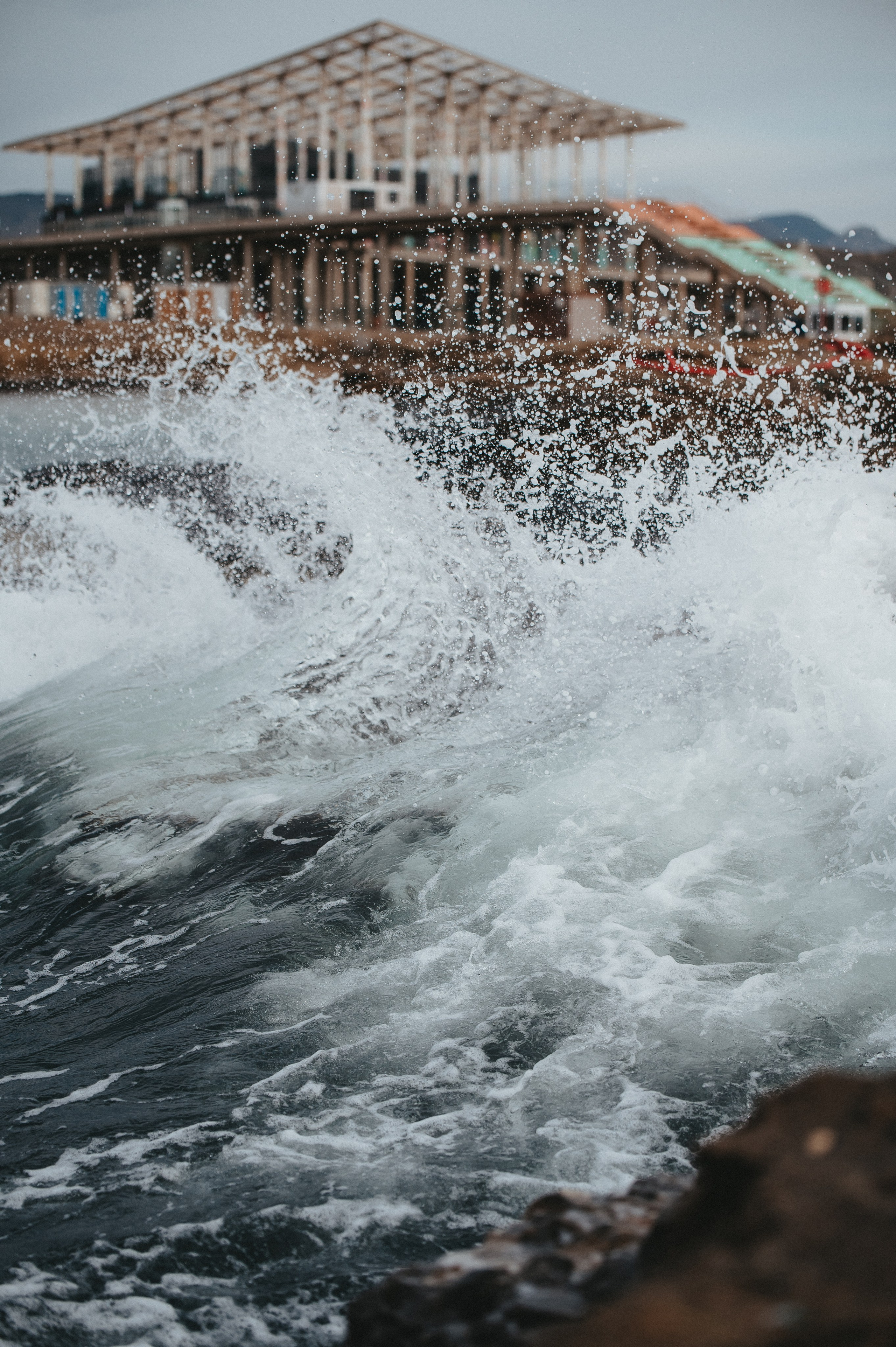 Съемка ландшафта территории академии с морем