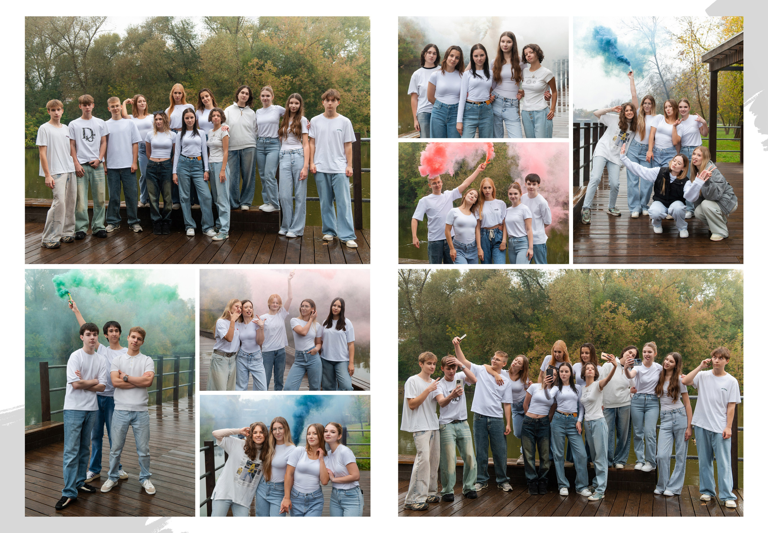 Пример выпускного альбома на 8 разворотов для 9-11 классов
