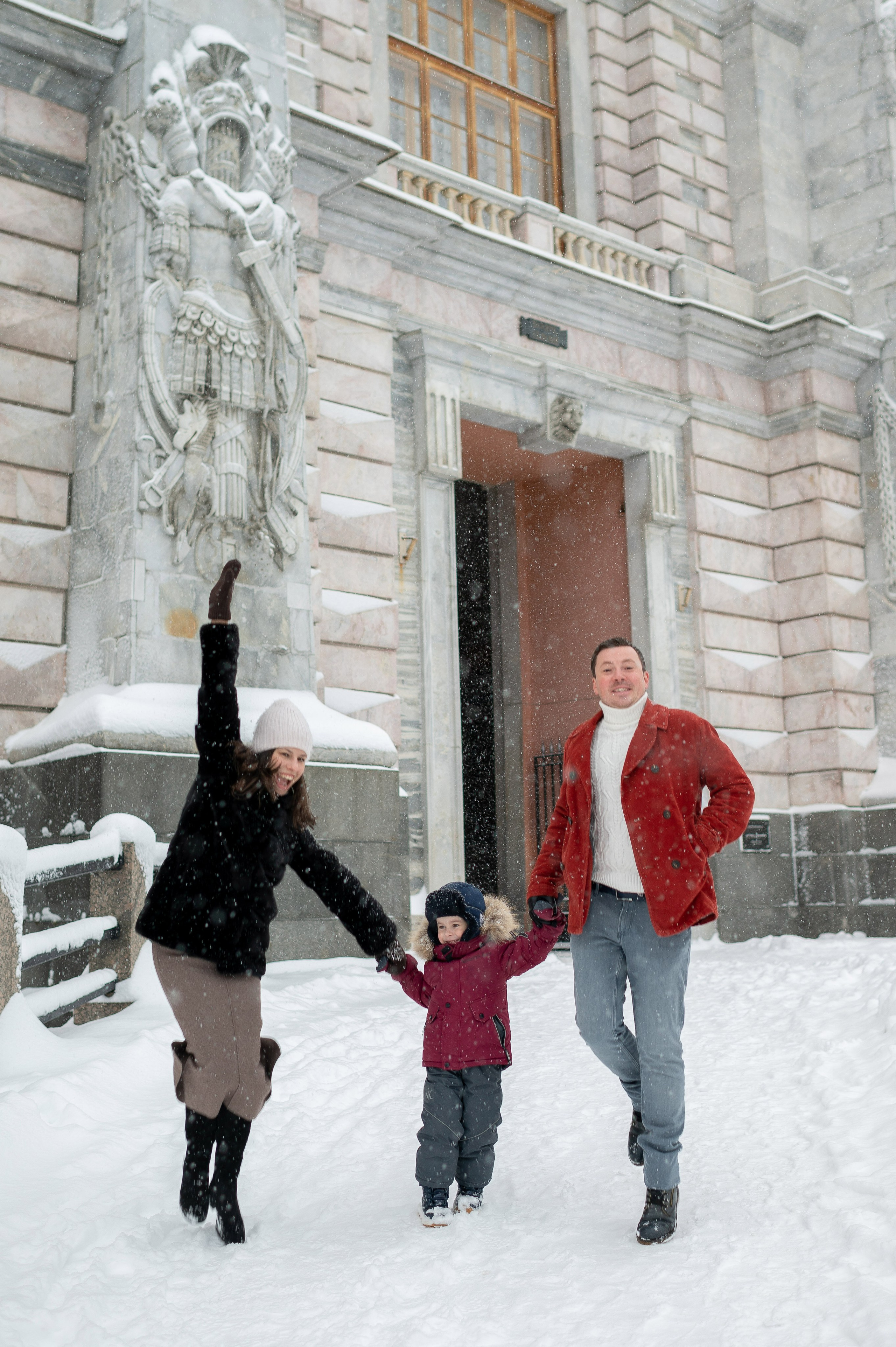Зимняя прогулка Валерия, Андрей и Егор. Портретный, семейный и свадебный фотограф в Санкт-Петербурге и в Пушкине Ширяев Денис