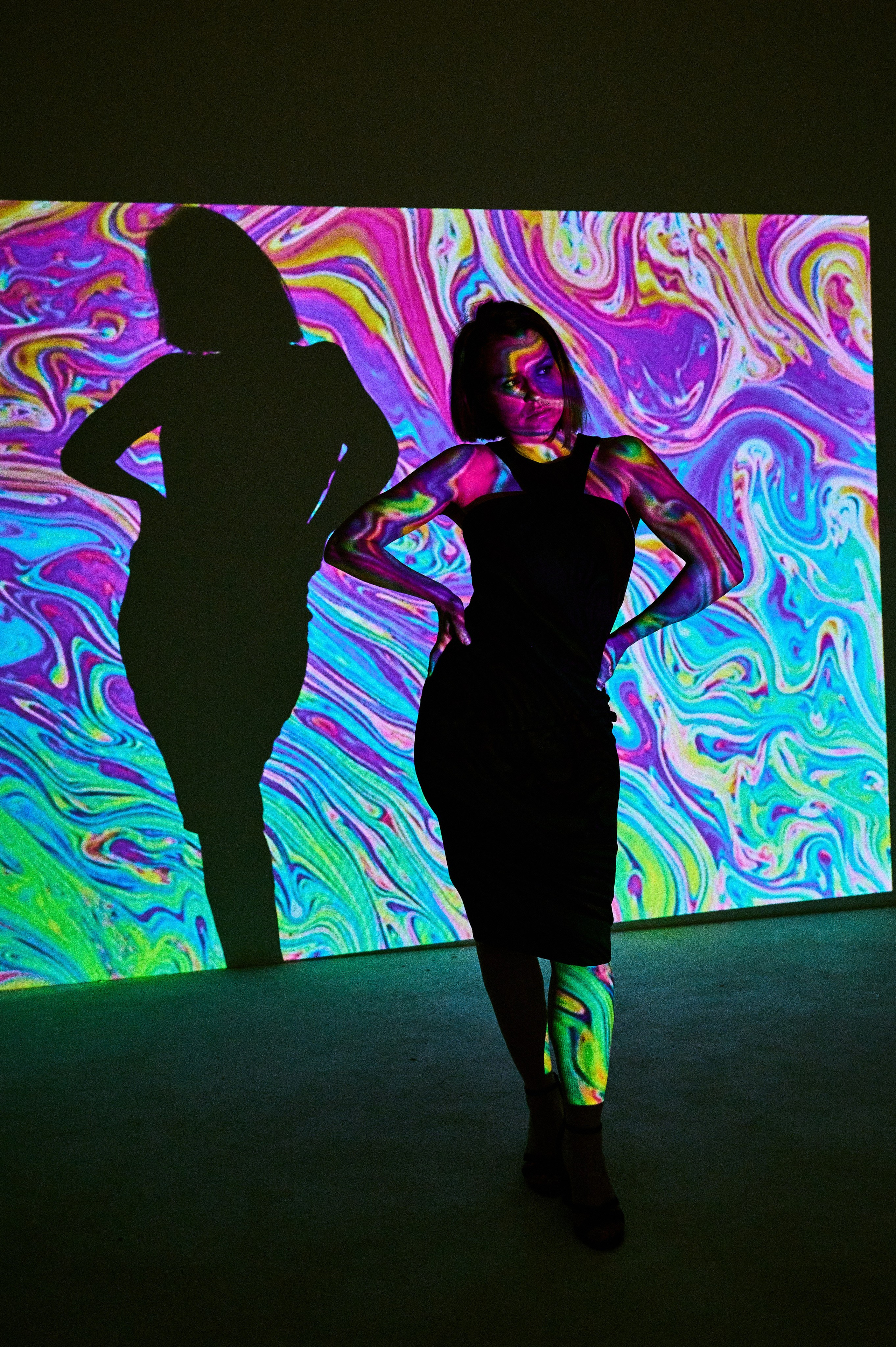 Фотосессия Ксении с проектором