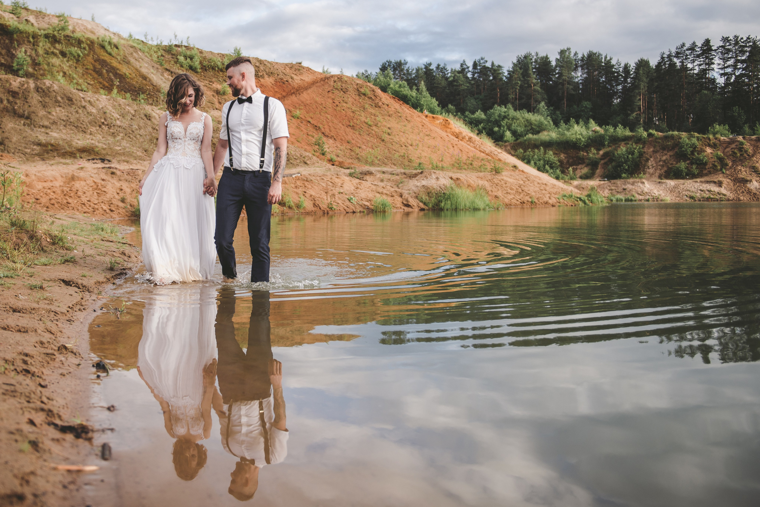 Выездная регистрация на песчаном карьере. Свадебный и семейный фотограф София Невская