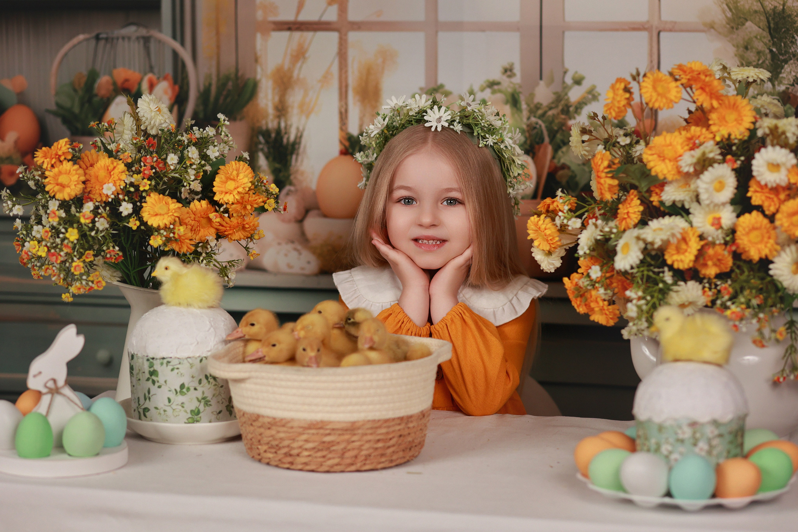 «Светлая Пасха» с утятами. Детский семейный фотограф Краснодар