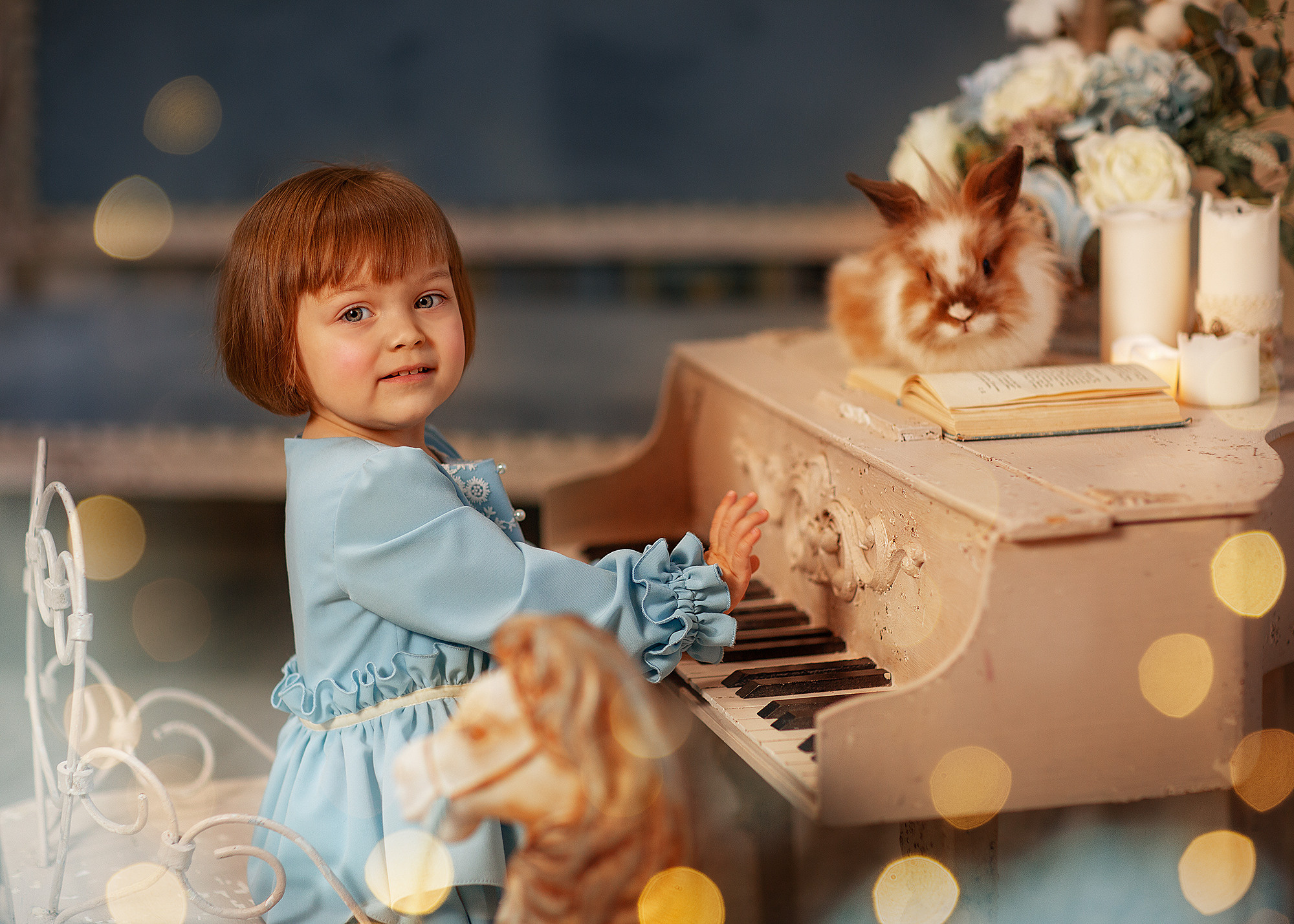 Фотосессия для Ариночки с кроликами. Семейный и детский фотограф в Краснодарском крае Натали Фищенко