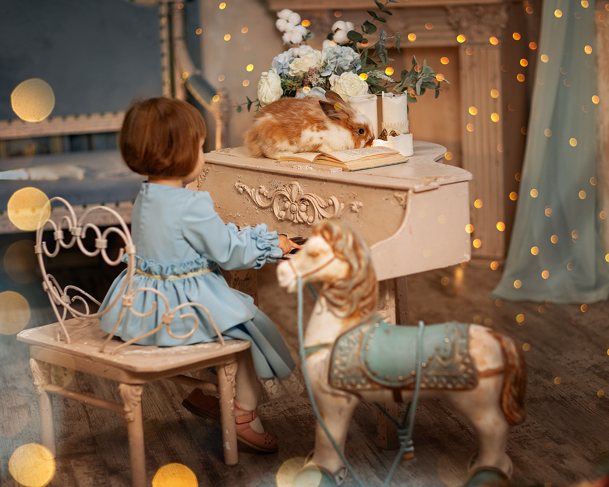 Фотосессия для Ариночки с кроликами. Семейный и детский фотограф в Краснодарском крае Натали Фищенко