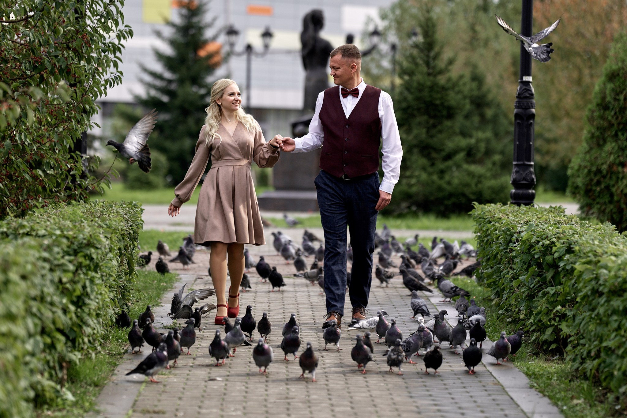 Прогулка с голубями