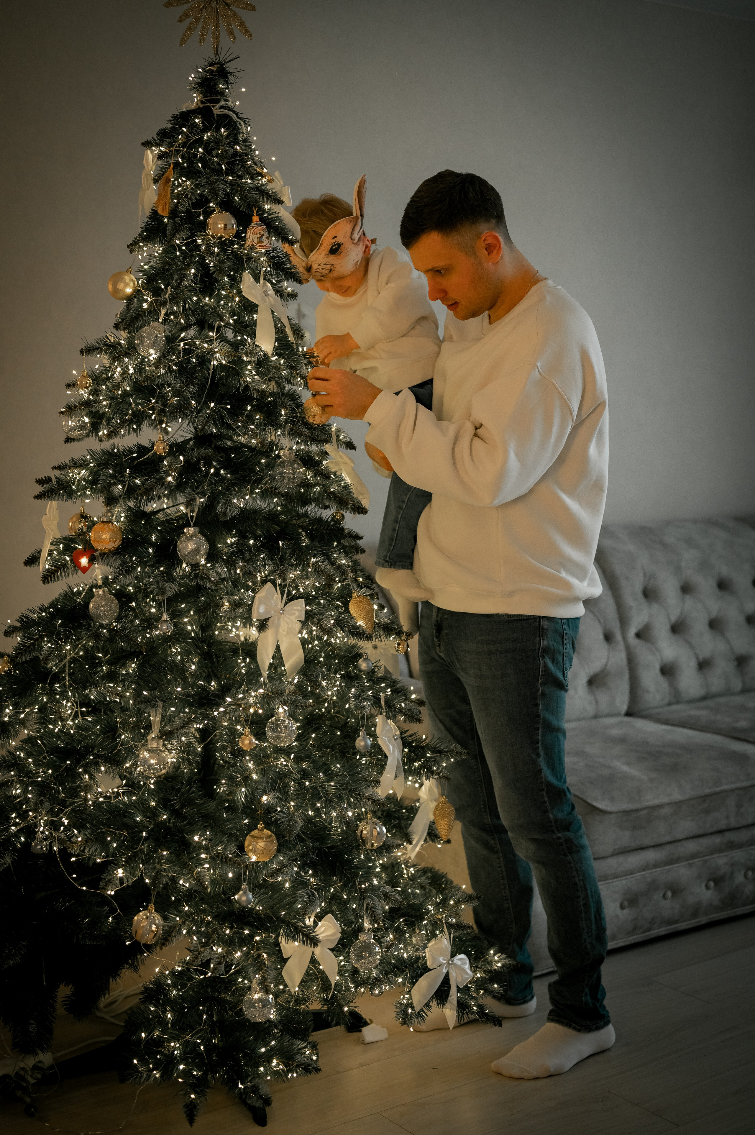 Домашняя новогодняя фотосессия. Фотограф новорождённых, семейный, школьный в городе Калуге Евгения