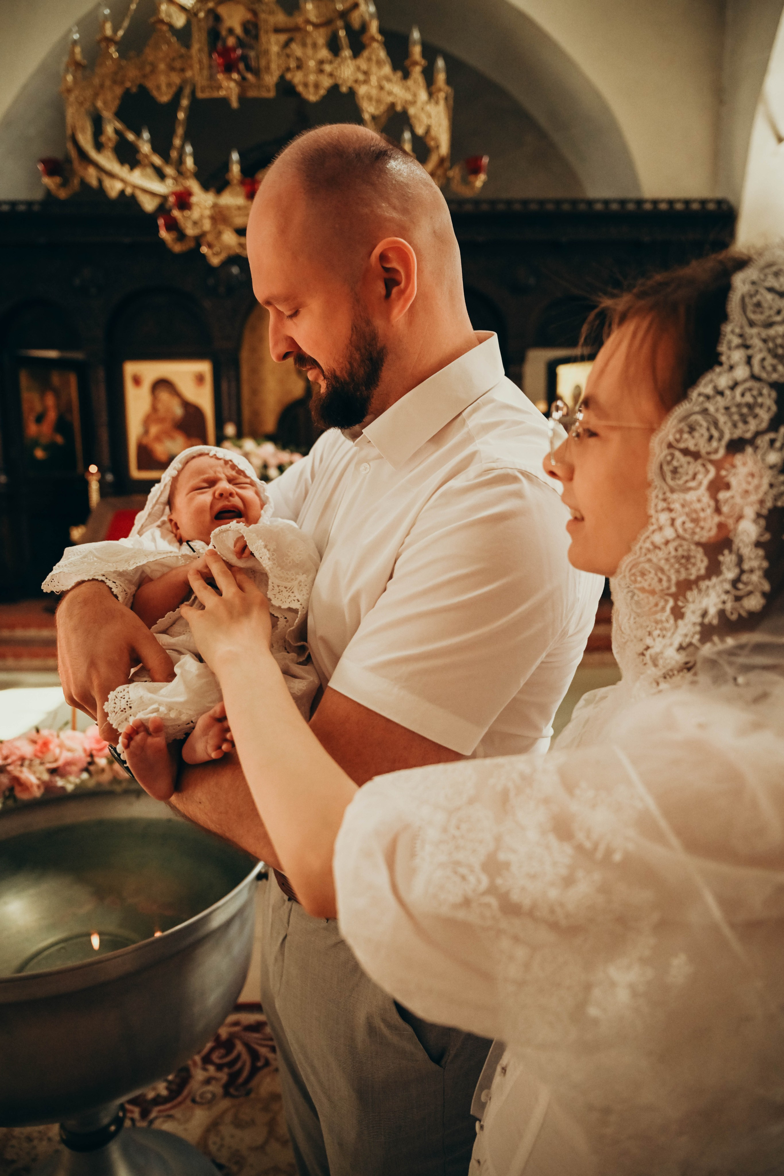 Таинство Крещения Ксении. Семейный фотограф Москва-Воронеж Ирина Вронская