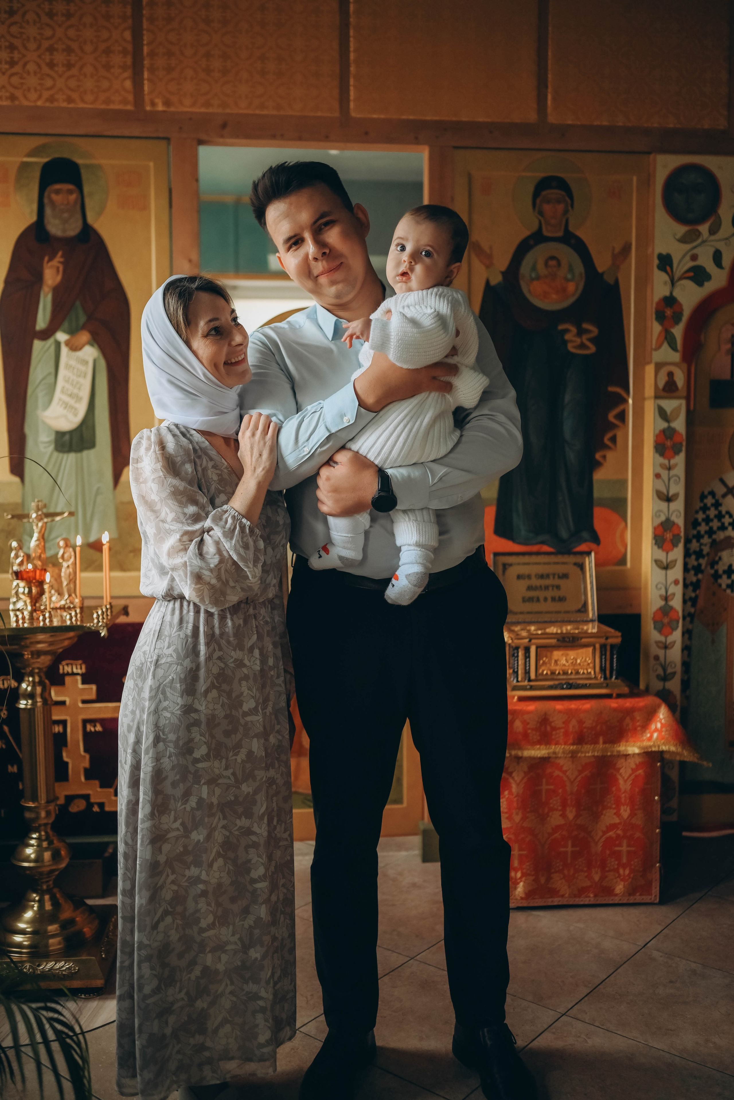 Таинство Крещения Александра в Храме прп Александра Свирского. Семейный фотограф Москва-Воронеж Ирина Вронская