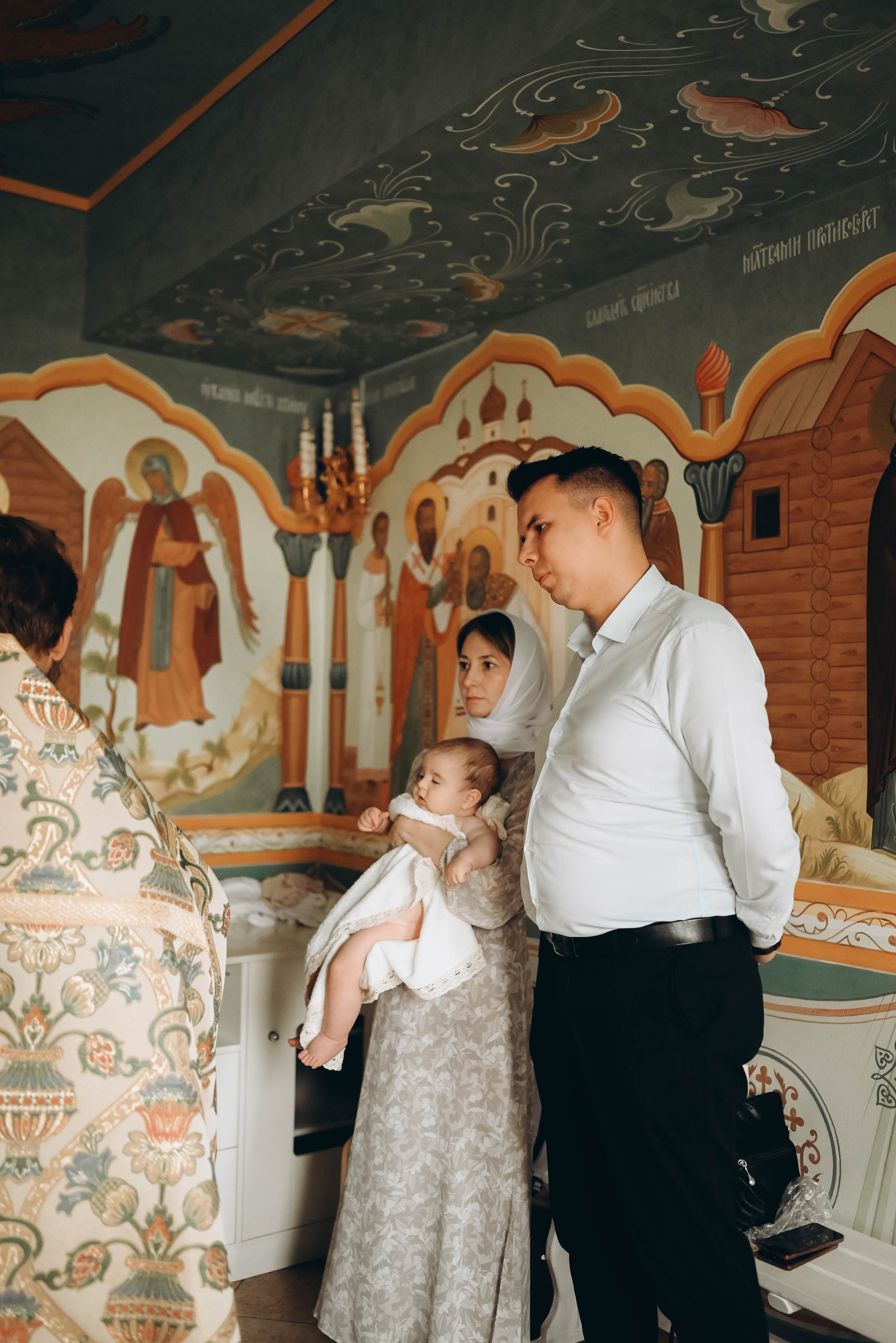 Таинство Крещения Александра в Храме прп Александра Свирского. Семейный фотограф Москва-Воронеж Ирина Вронская
