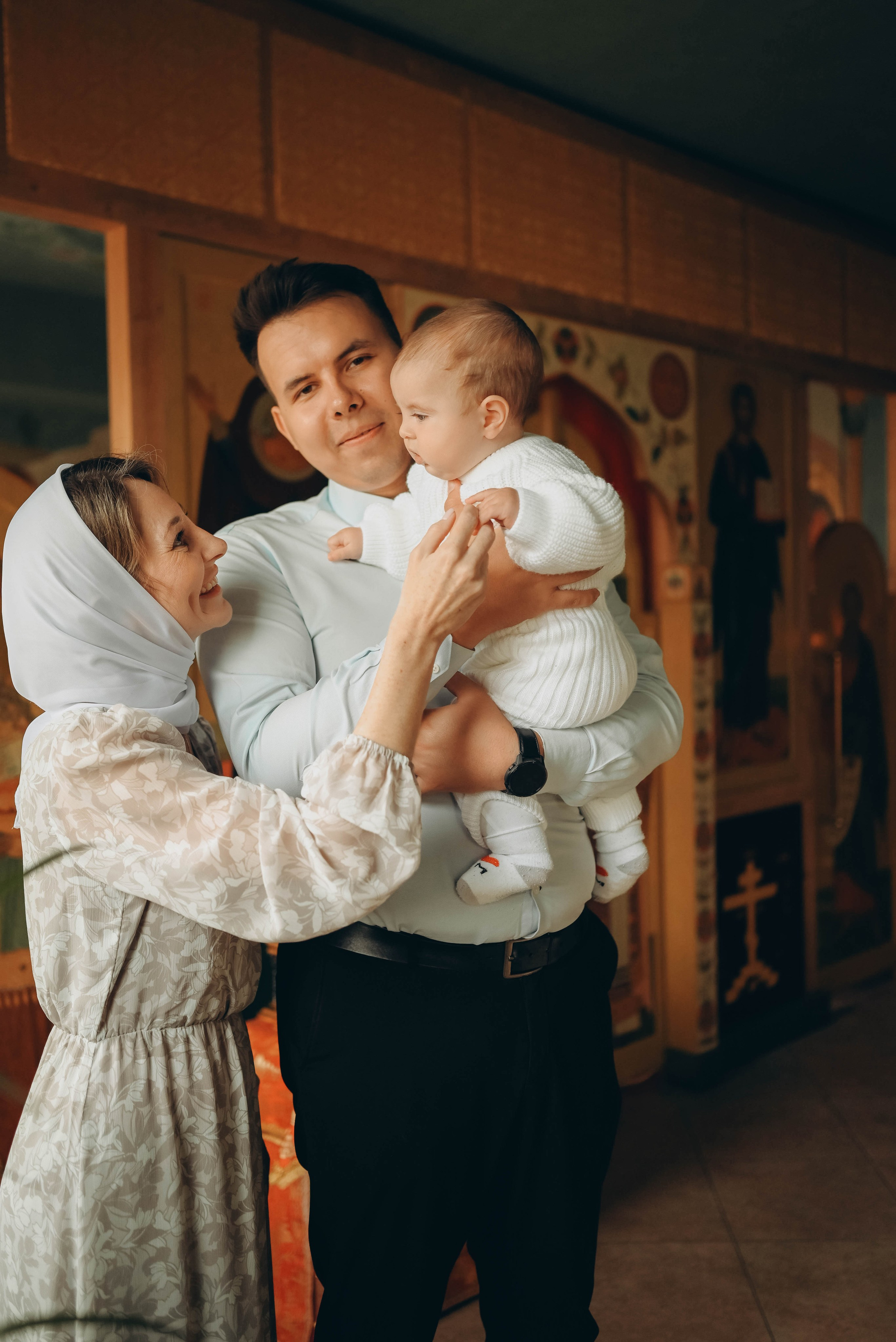 Таинство Крещения Александра в Храме прп Александра Свирского. Семейный фотограф Москва-Воронеж Ирина Вронская