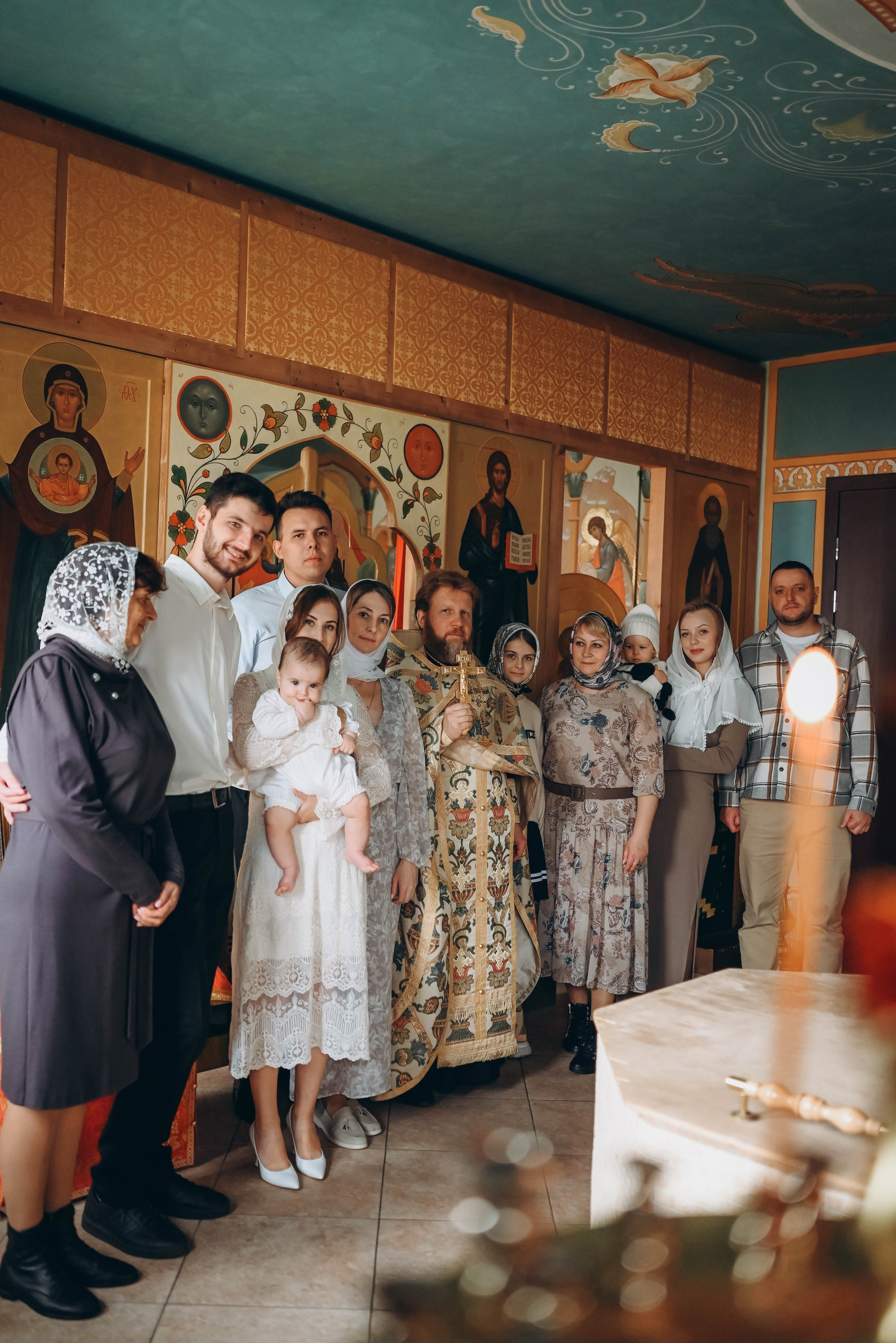 Таинство Крещения Александра в Храме прп Александра Свирского. Семейный фотограф Москва-Воронеж Ирина Вронская