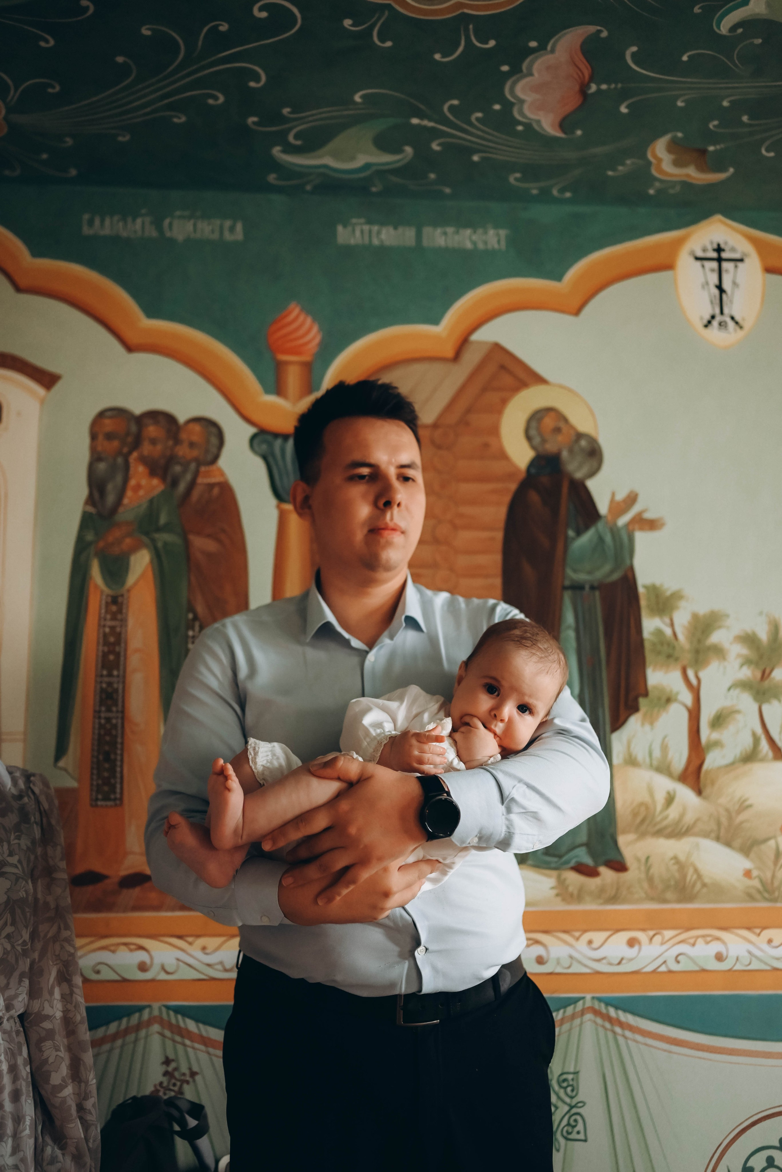 Таинство Крещения Александра в Храме прп Александра Свирского. Семейный фотограф Москва-Воронеж Ирина Вронская