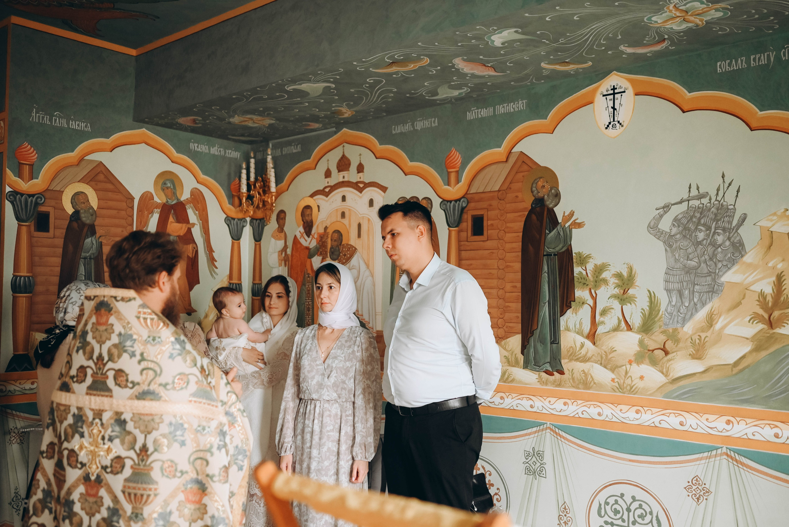 Таинство Крещения Александра в Храме прп Александра Свирского. Семейный фотограф Москва-Воронеж Ирина Вронская