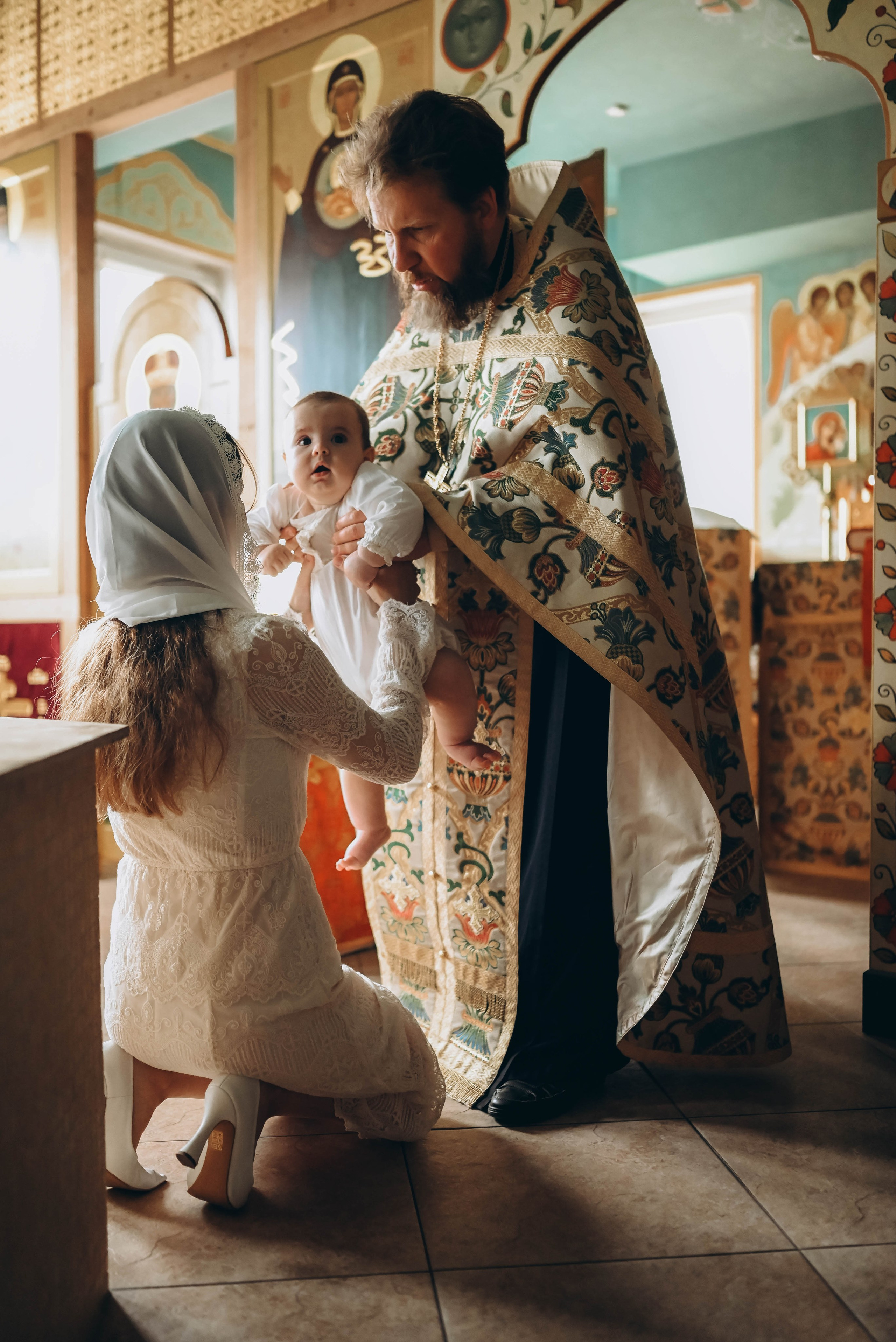 Таинство Крещения Александра в Храме прп Александра Свирского. Семейный фотограф Москва-Воронеж Ирина Вронская