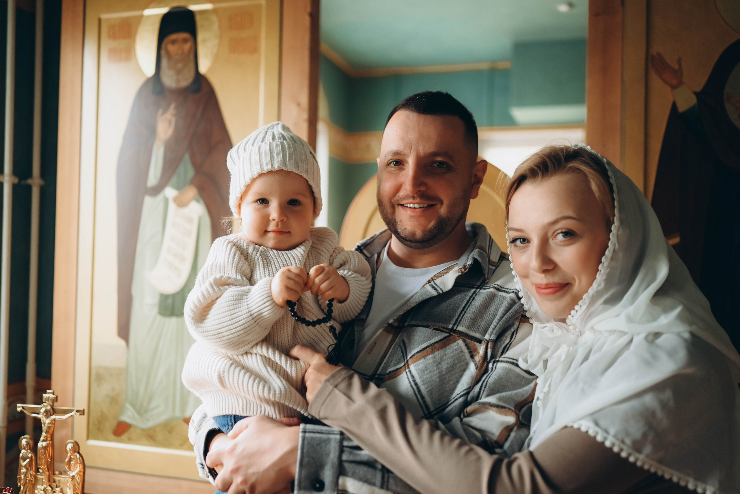 Таинство Крещения Александра в Храме прп Александра Свирского. Семейный фотограф Москва-Воронеж Ирина Вронская
