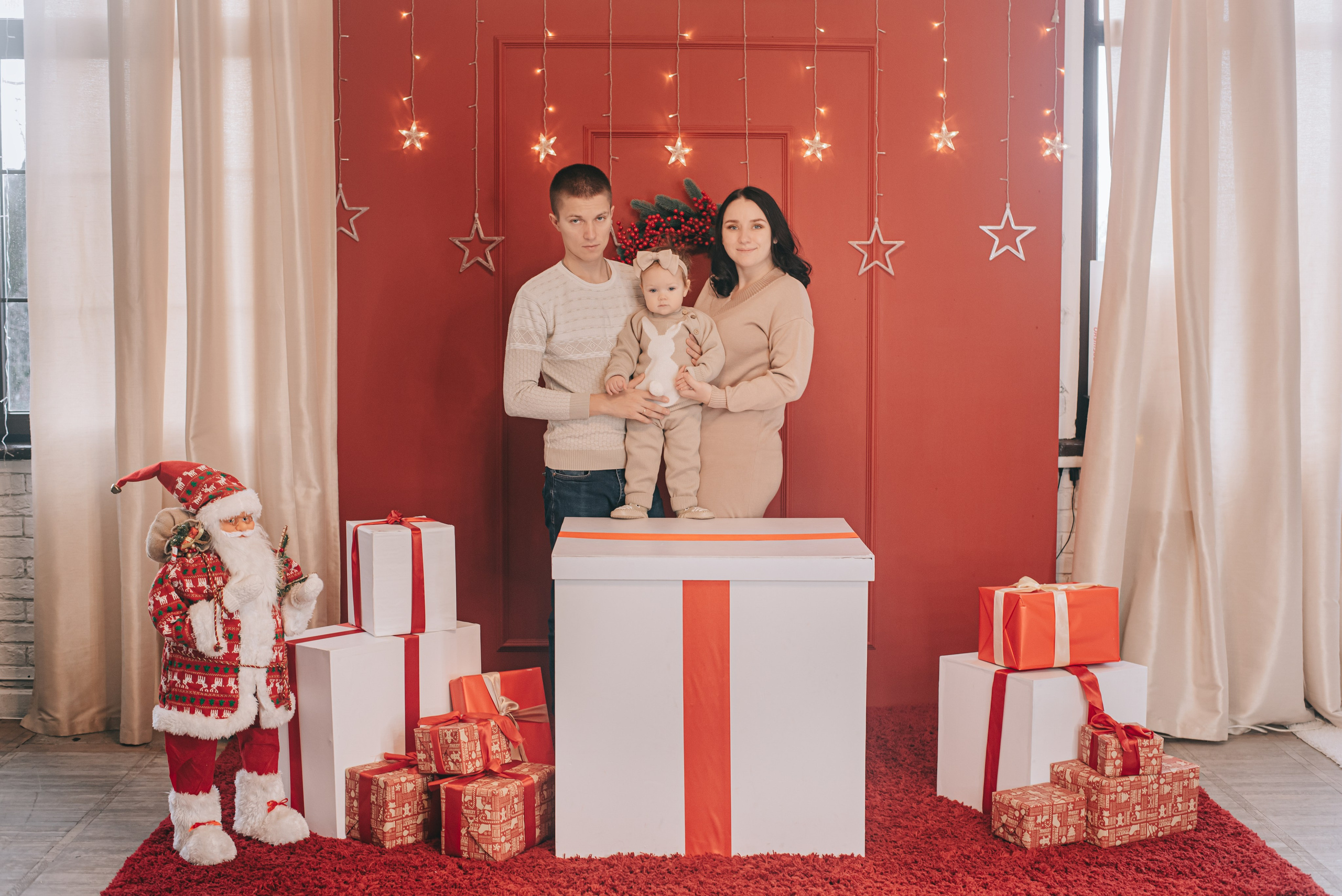 Новогодняя съёмка Никиты, Даши и Варвары. Фотограф в Краснодаре Зеленкина Дарья