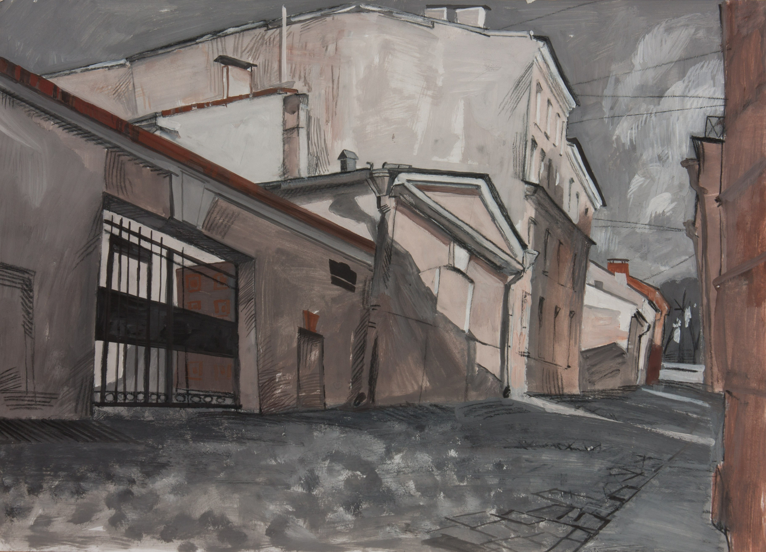 Город, графика. Ольга Васильева художник в Санкт-Петербурге