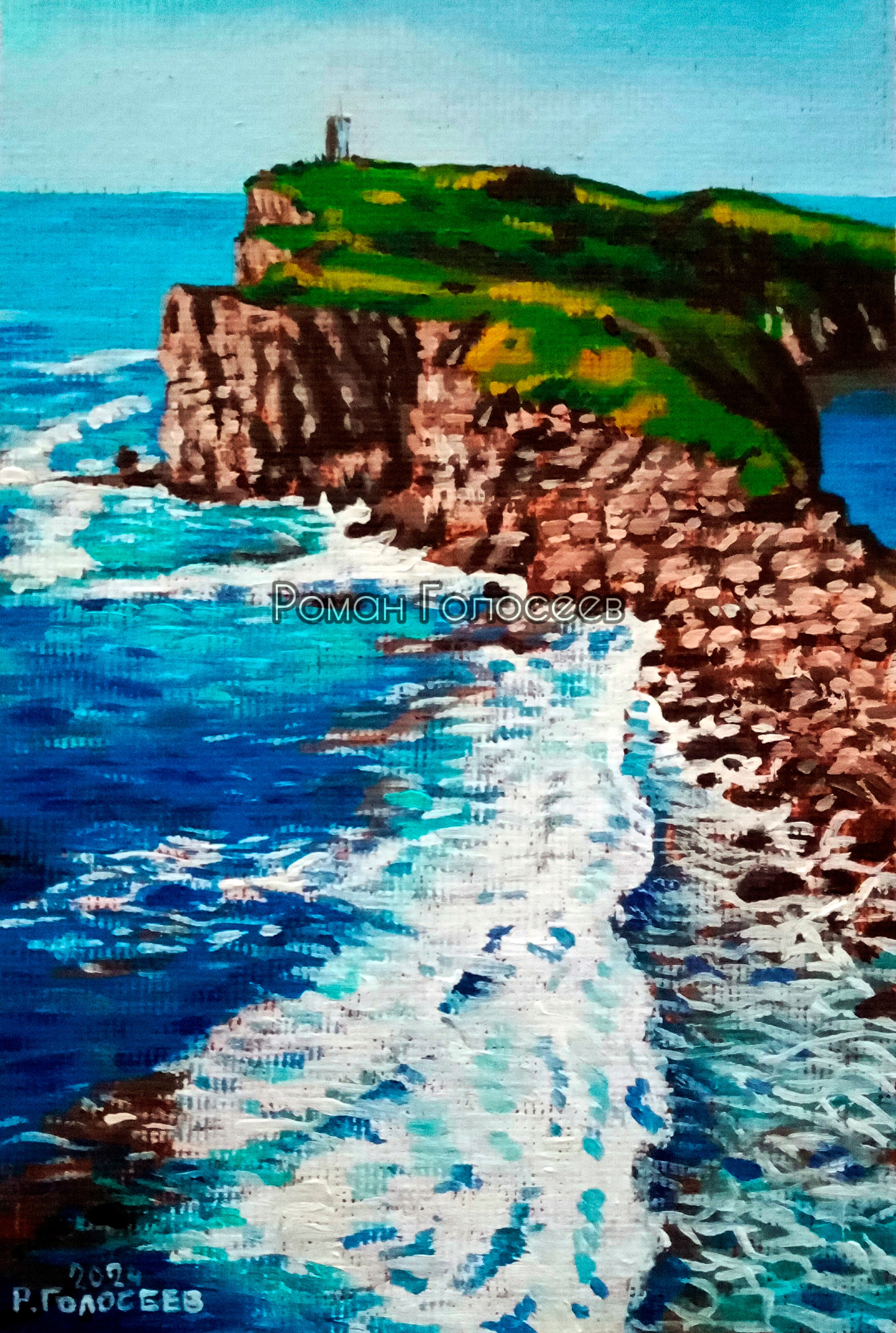 "Брызги", 9х13, холст с картон, масло, 12.09.2024