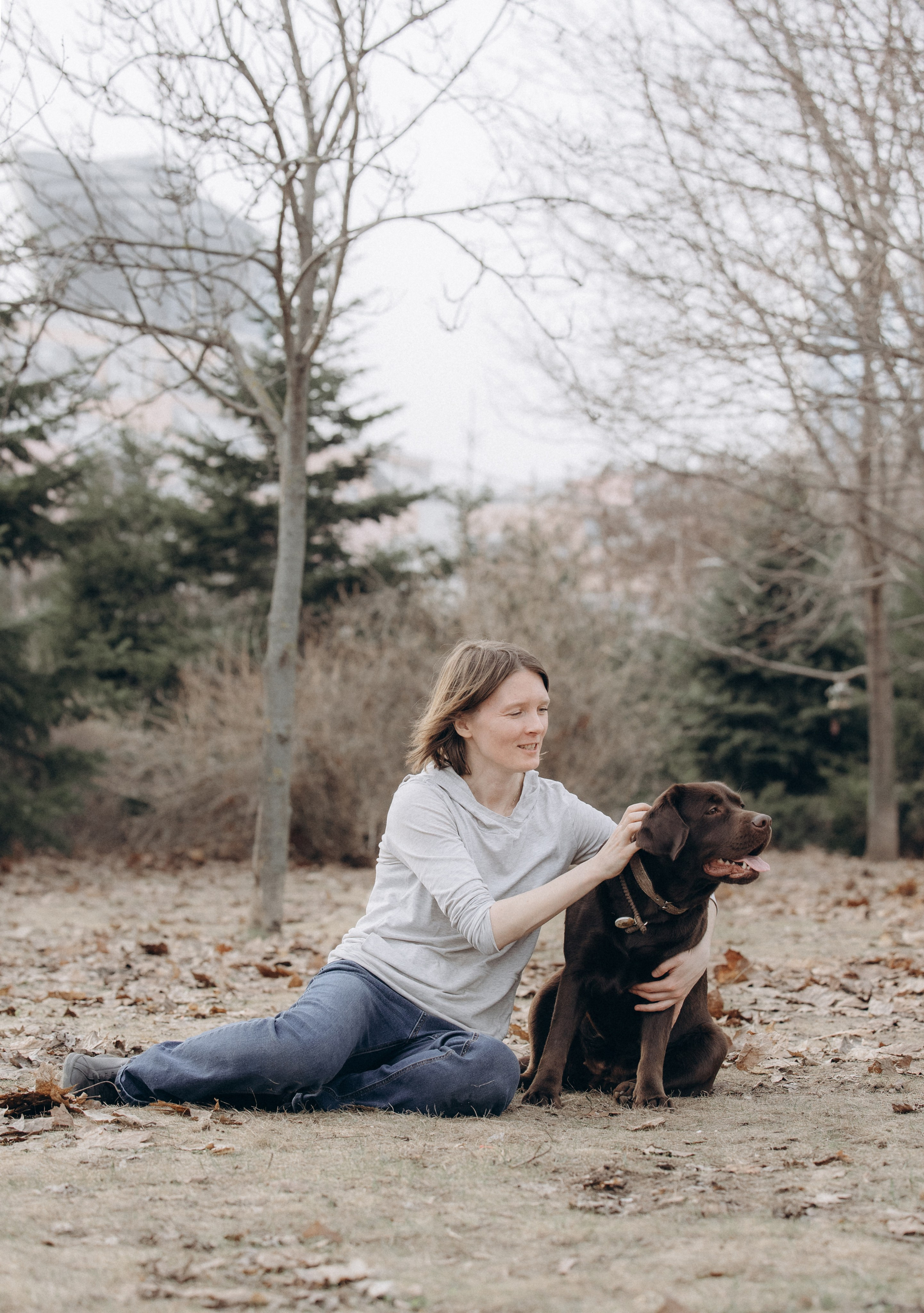 Наталия и Пальма в парке. Фотограф анималист в Казани Алина Сулейманова. Фотограф животных
