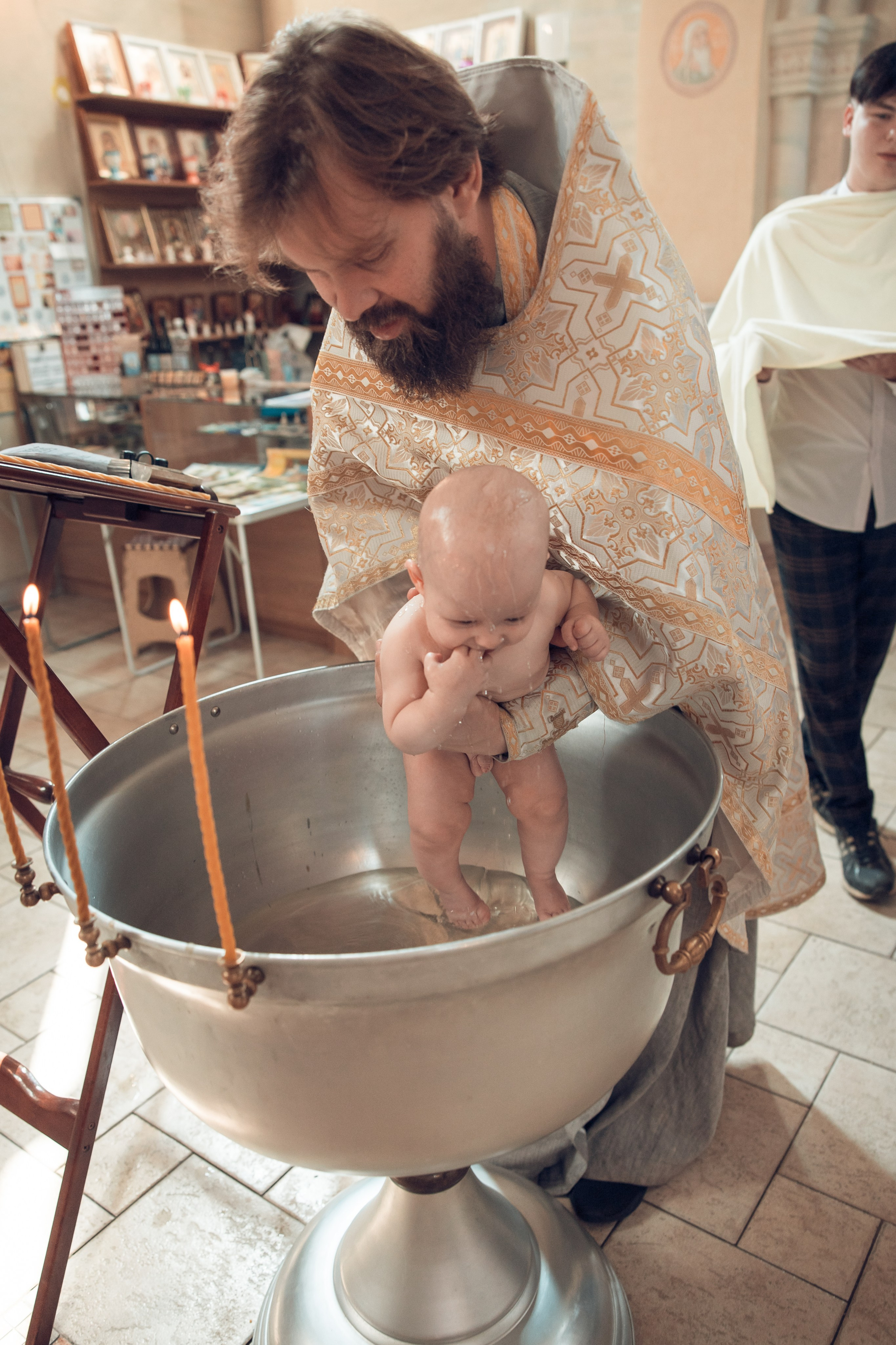 Таинство Крещения Василия. Храм в честь иконы «Всецарица». Семейный фотограф в Рязани и Рязанской области