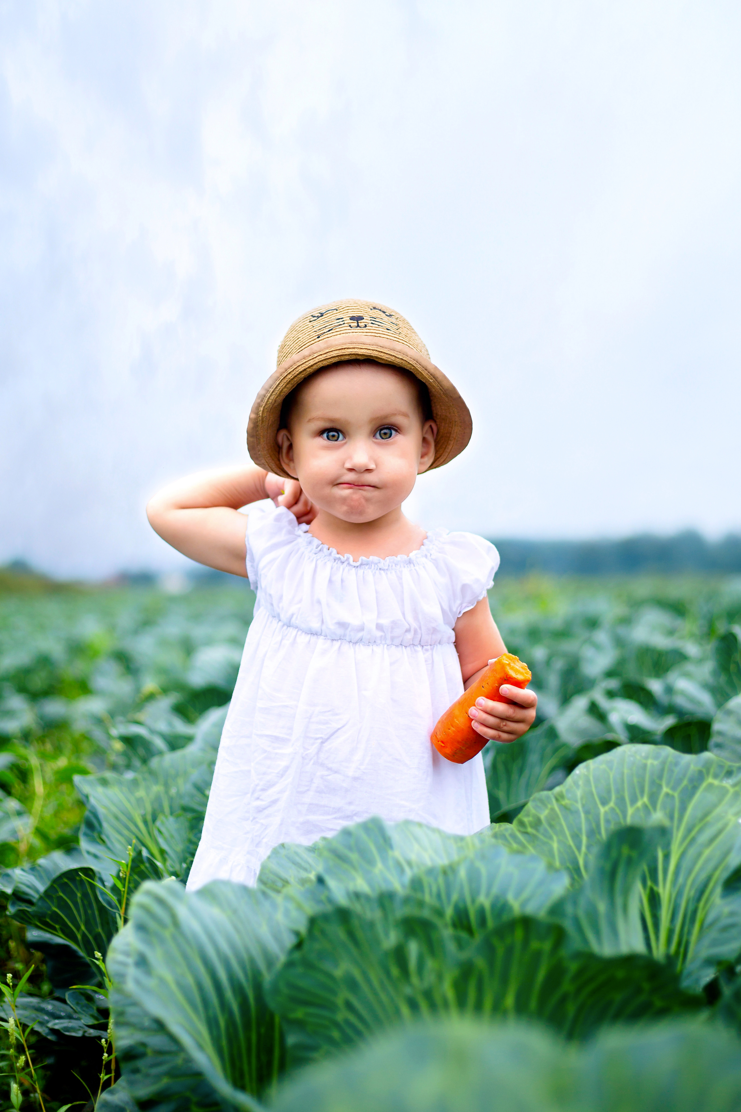 Дети в капустном поле. Фотограф Дмитров. Москва