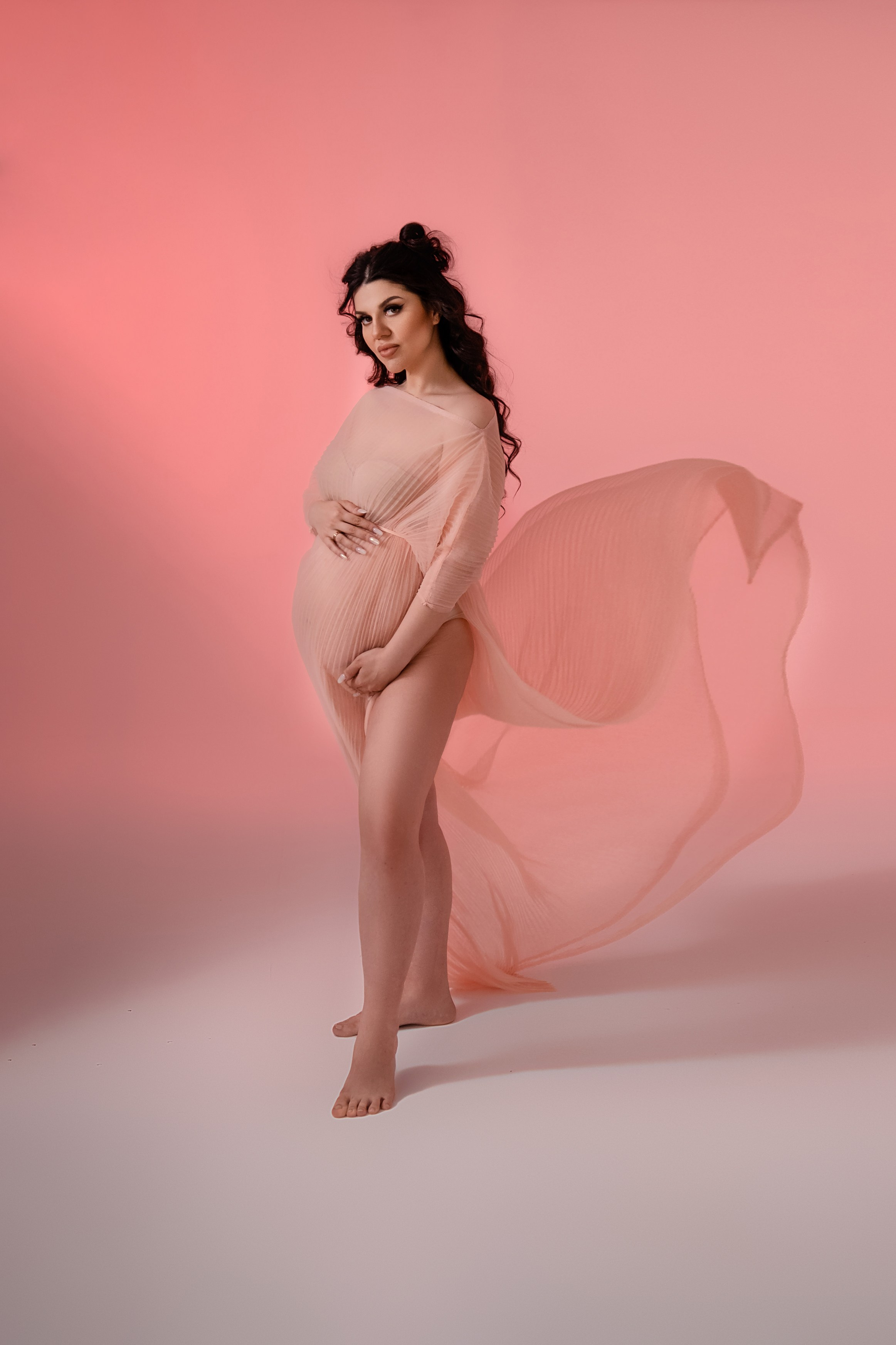 Туника персиковая (универсальный размер). Фотограф Анна Качан