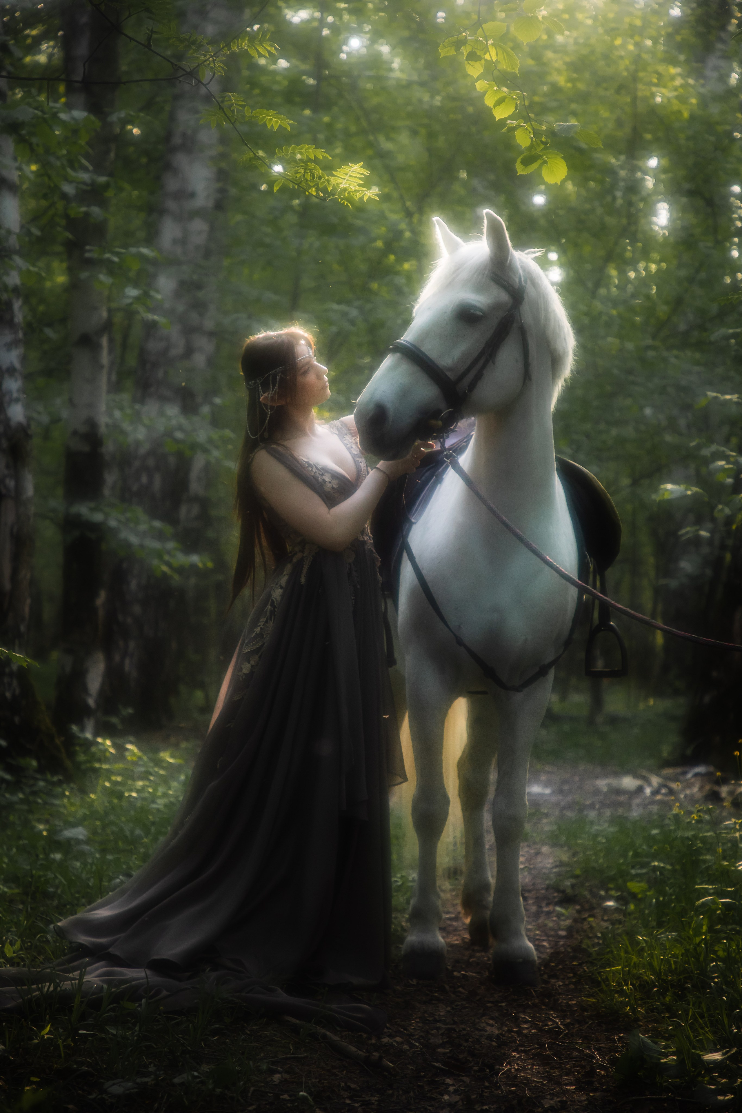 Эльфийская фотосесссия с лошадью. Юлия Башкатова, сказочный фотограф, Москва