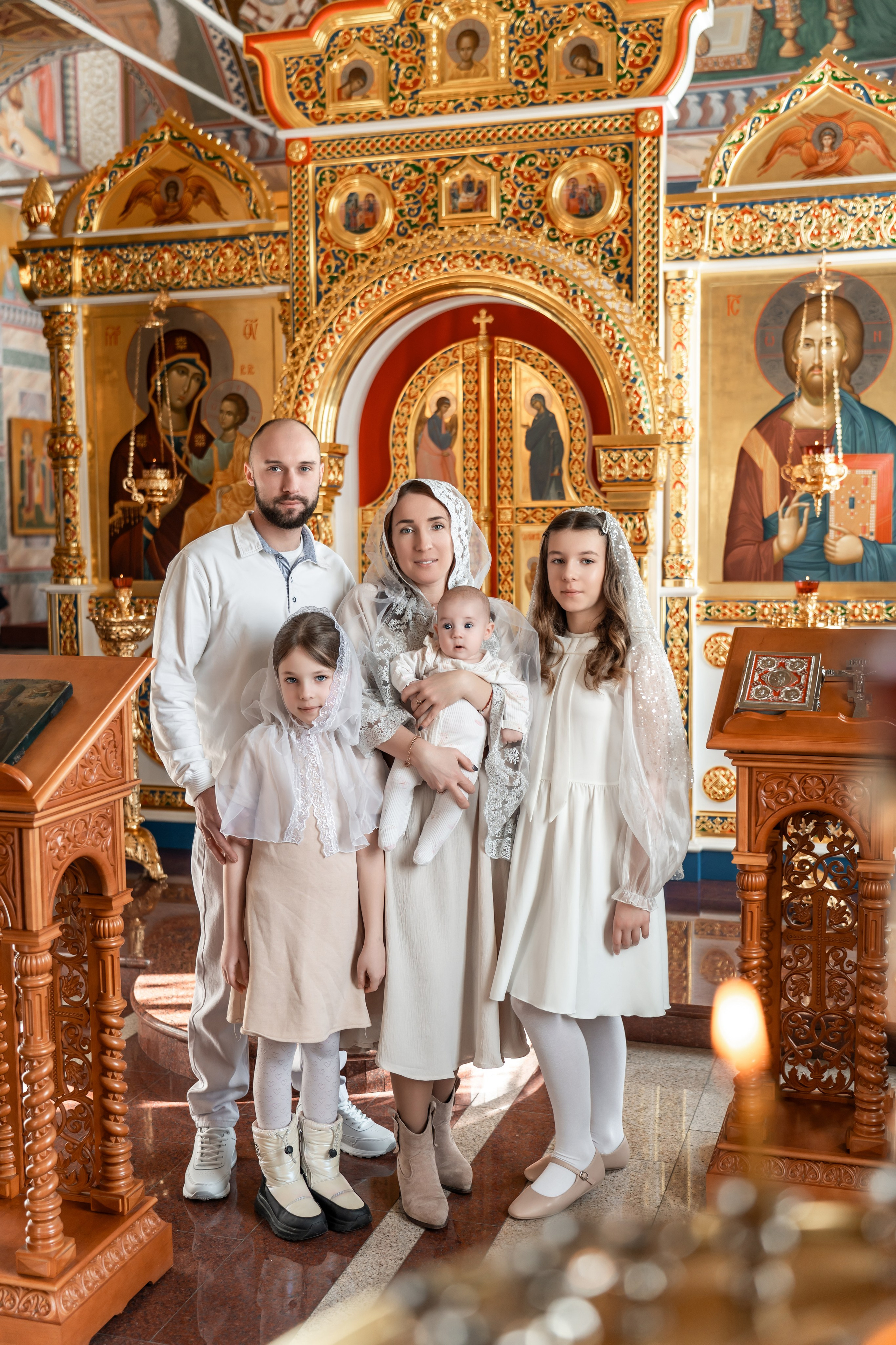 Крещение Виктории в храме Покрова Пресвятой Богородицы. Фотограф на Крещение Тула и Венчание в Туле, детский и семейный фотограф