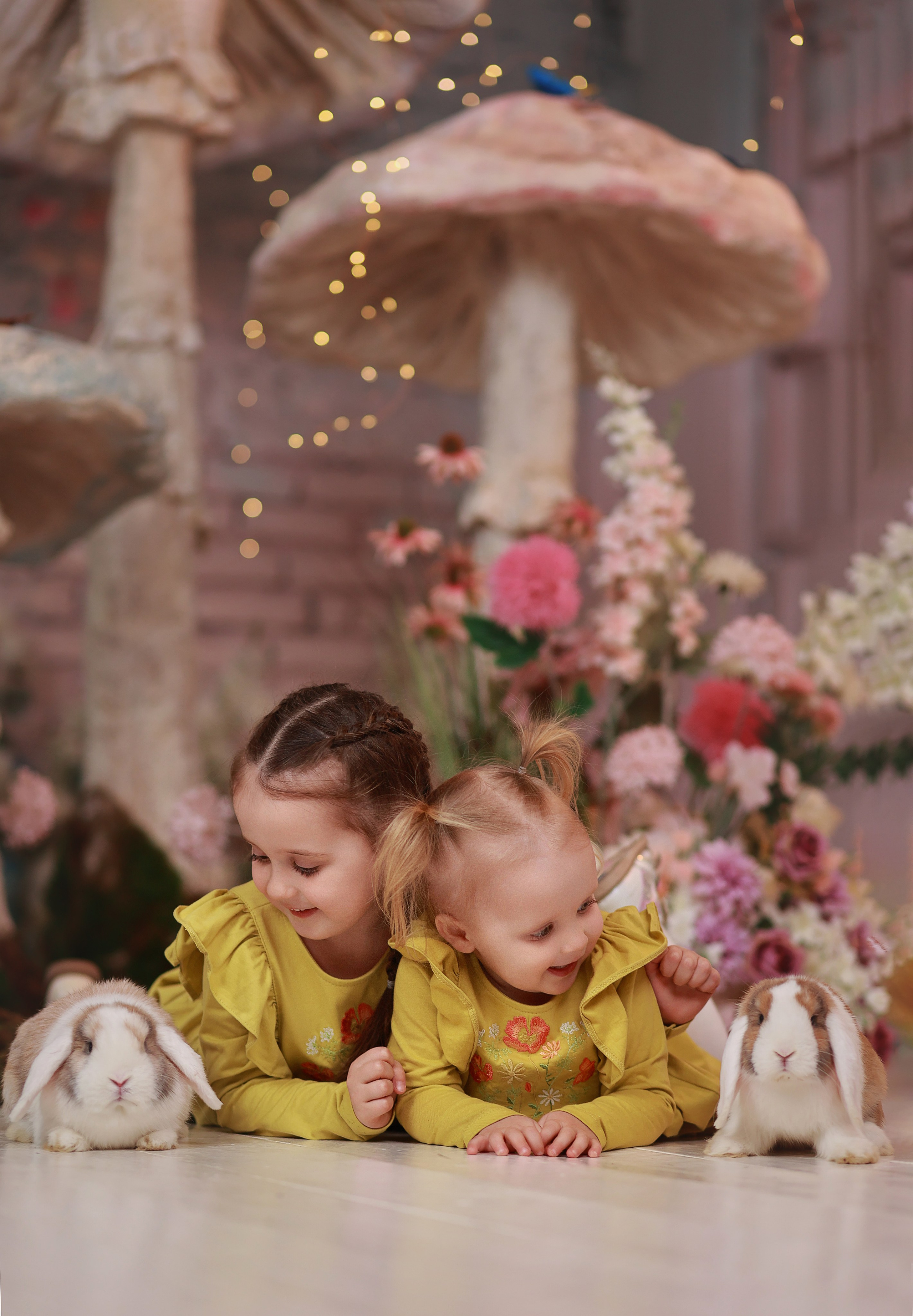 Фотопроект с козочкой и кроликами. Детский семейный фотограф Краснодар