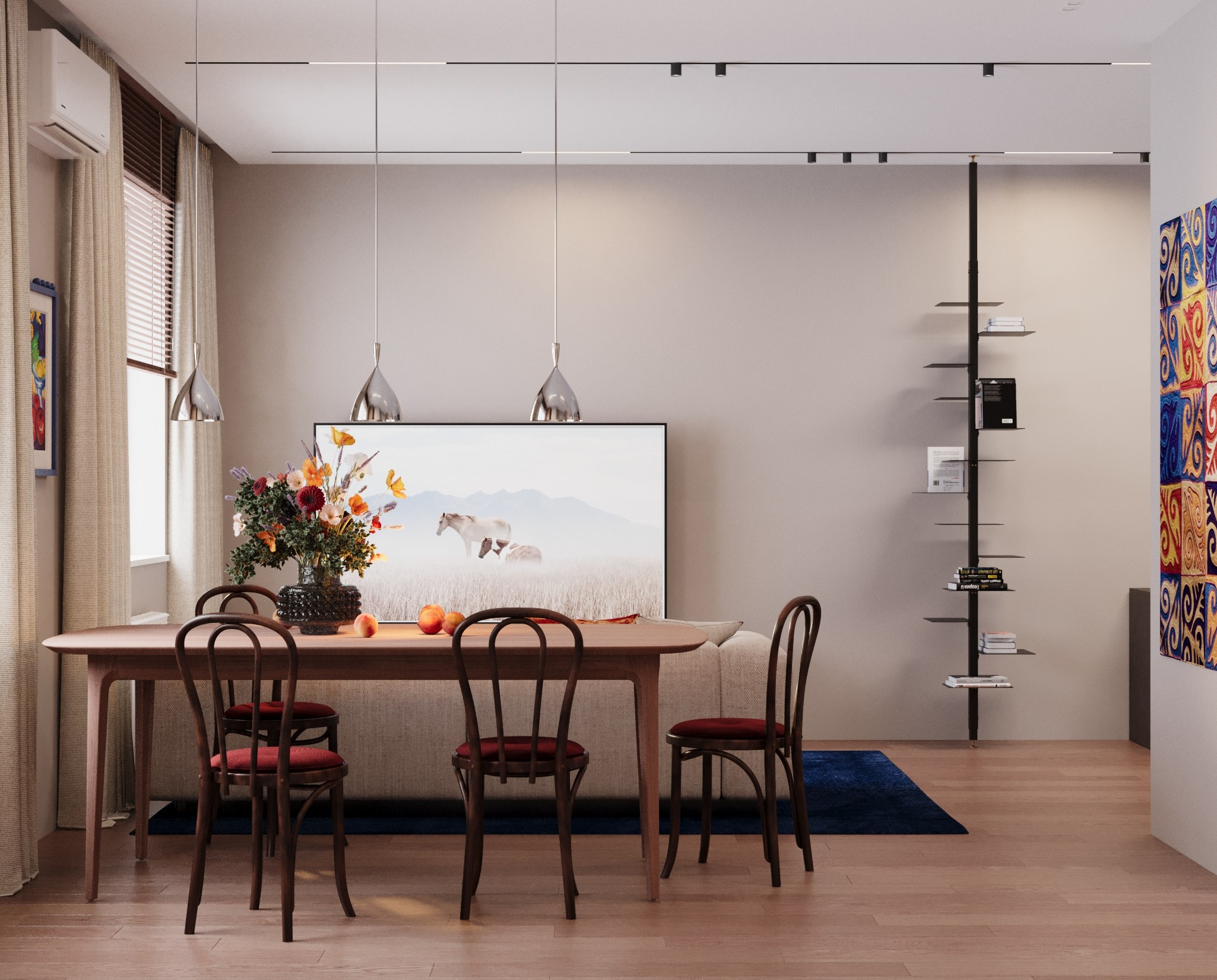 Квартира для молодой пары с этническим декором 60 m². SHAIMERDINOVA INTERIORS