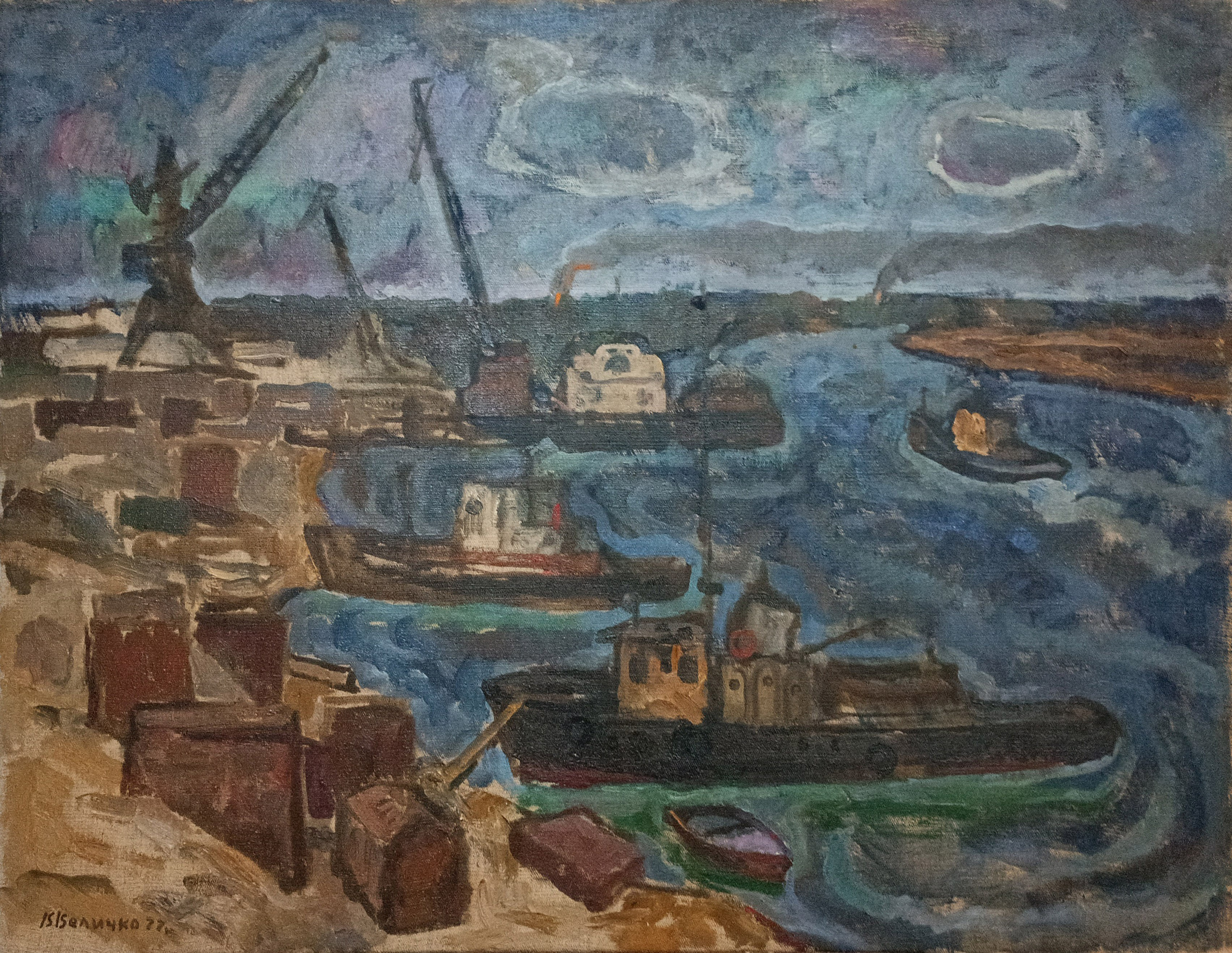 «В Мегионе» 1977 год. Художник Величко Вадим Семёнович